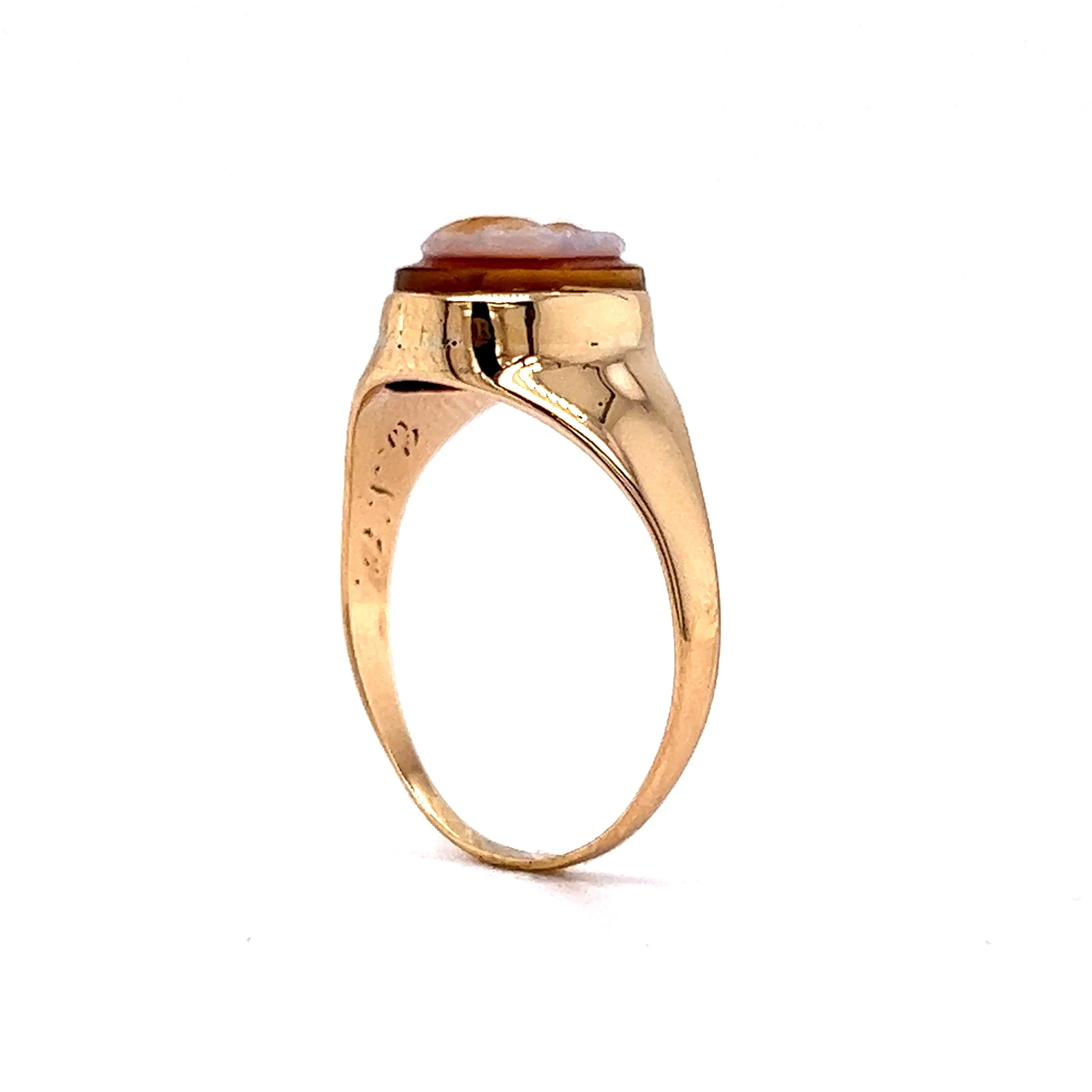 Victorian Muse Cameo Ring in 10K Yellow Gold - Image 5