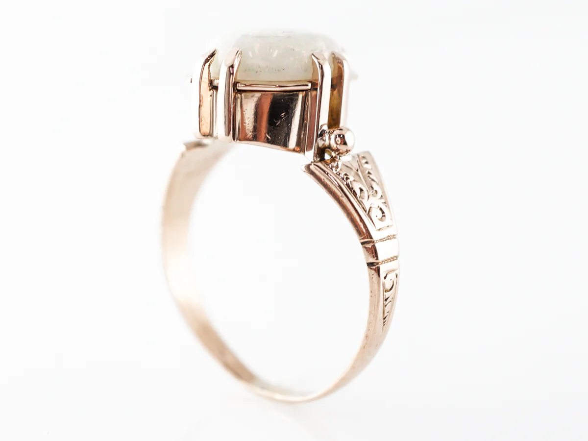 Victorian Opal Cocktail Ring in 14K Rose Gold - Image 5