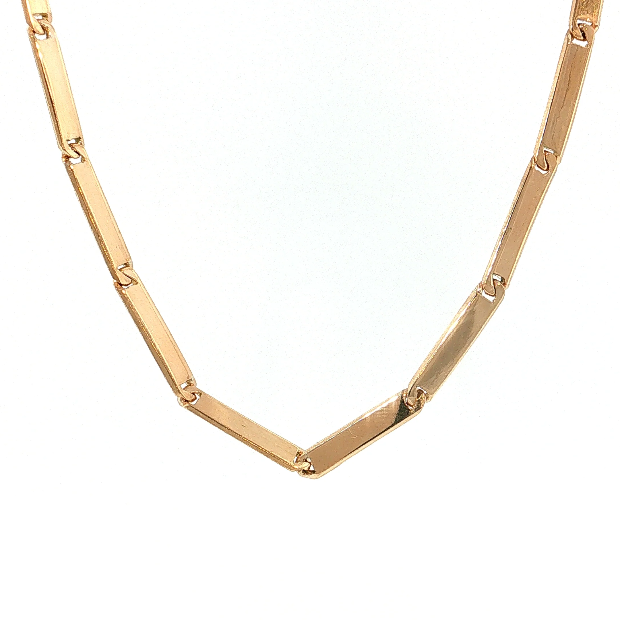 Victorian Watch Fob Chain Necklace 14k Yellow Gold