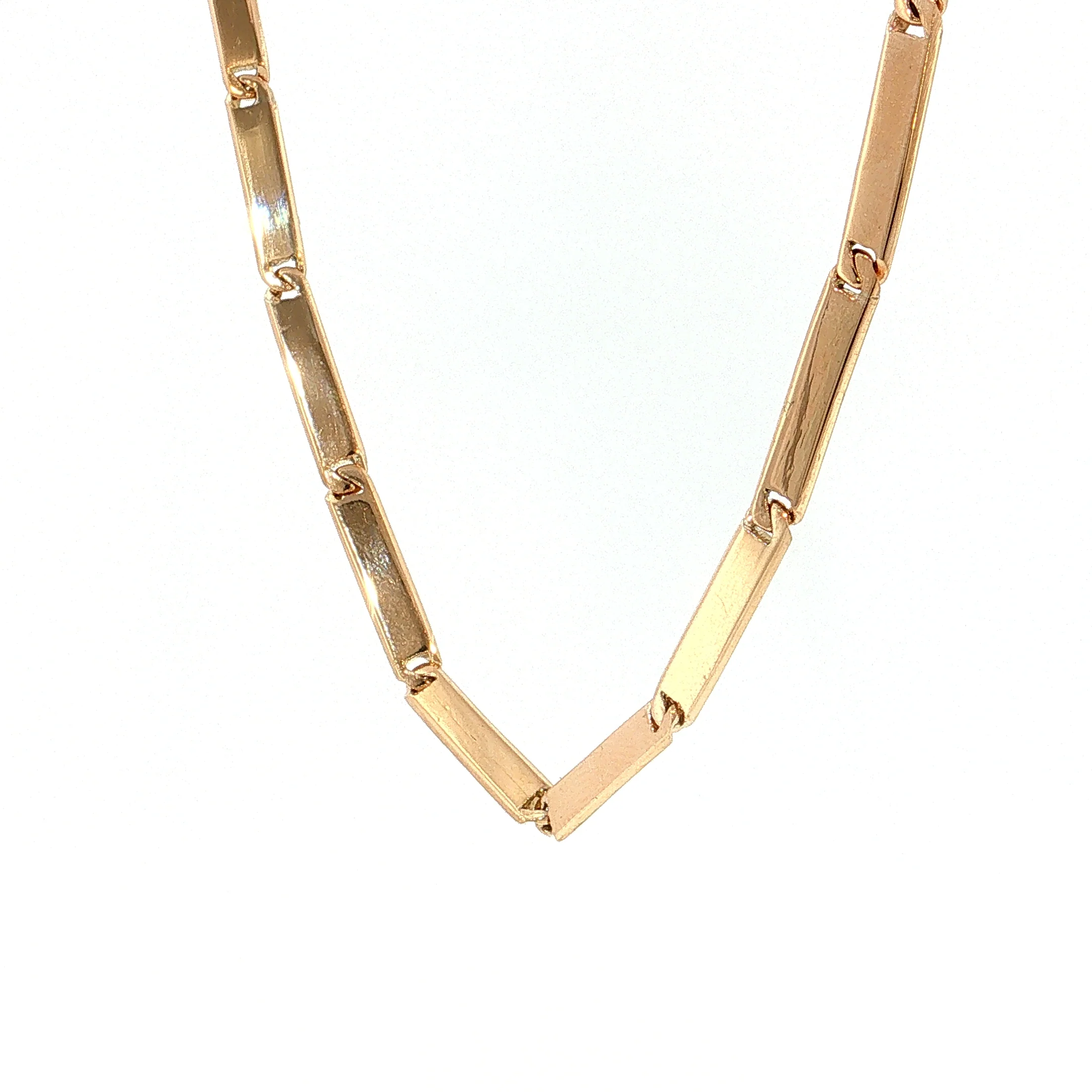 Victorian Watch Fob Chain Necklace 14k Yellow Gold - Image 3