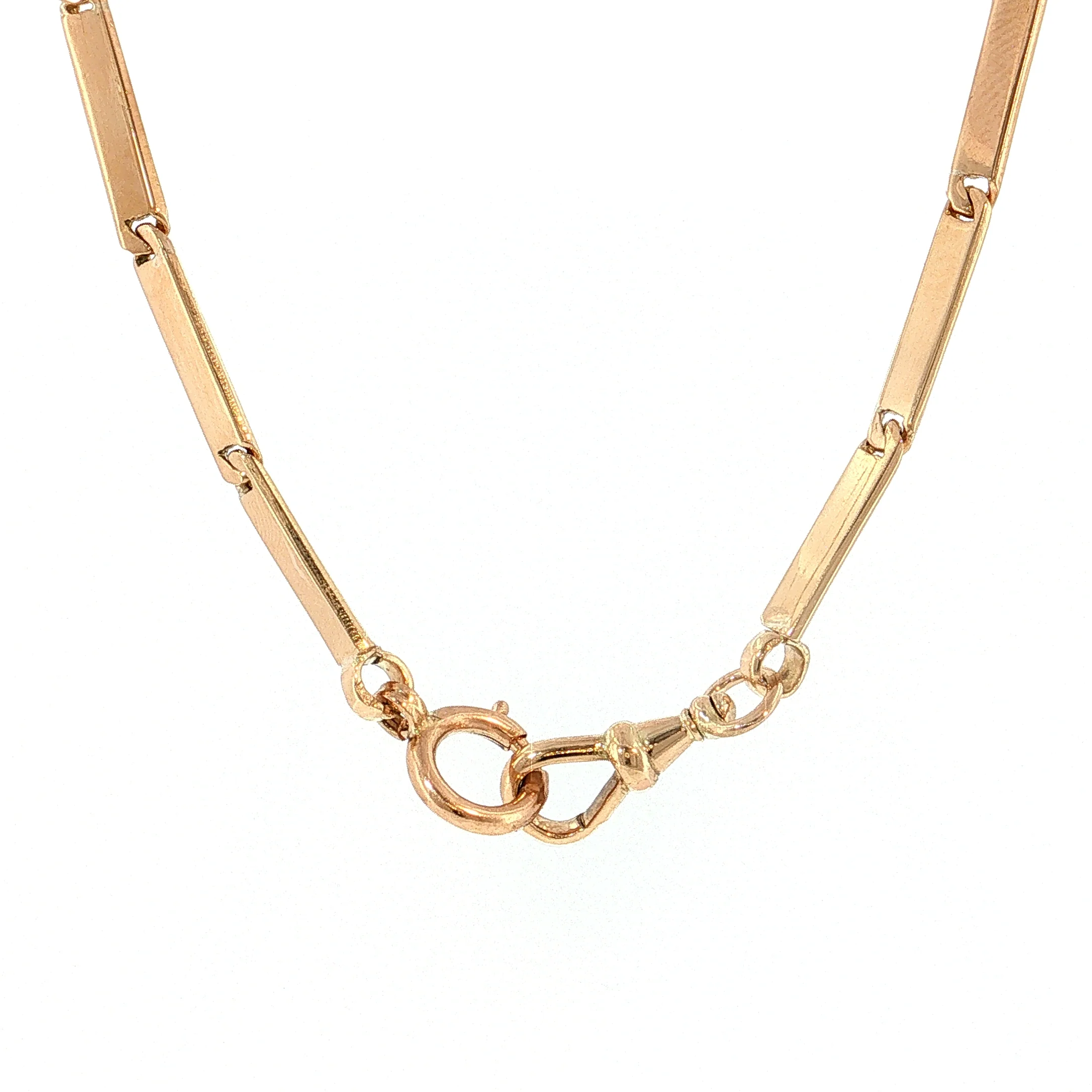 Victorian Watch Fob Chain Necklace 14k Yellow Gold - Image 4