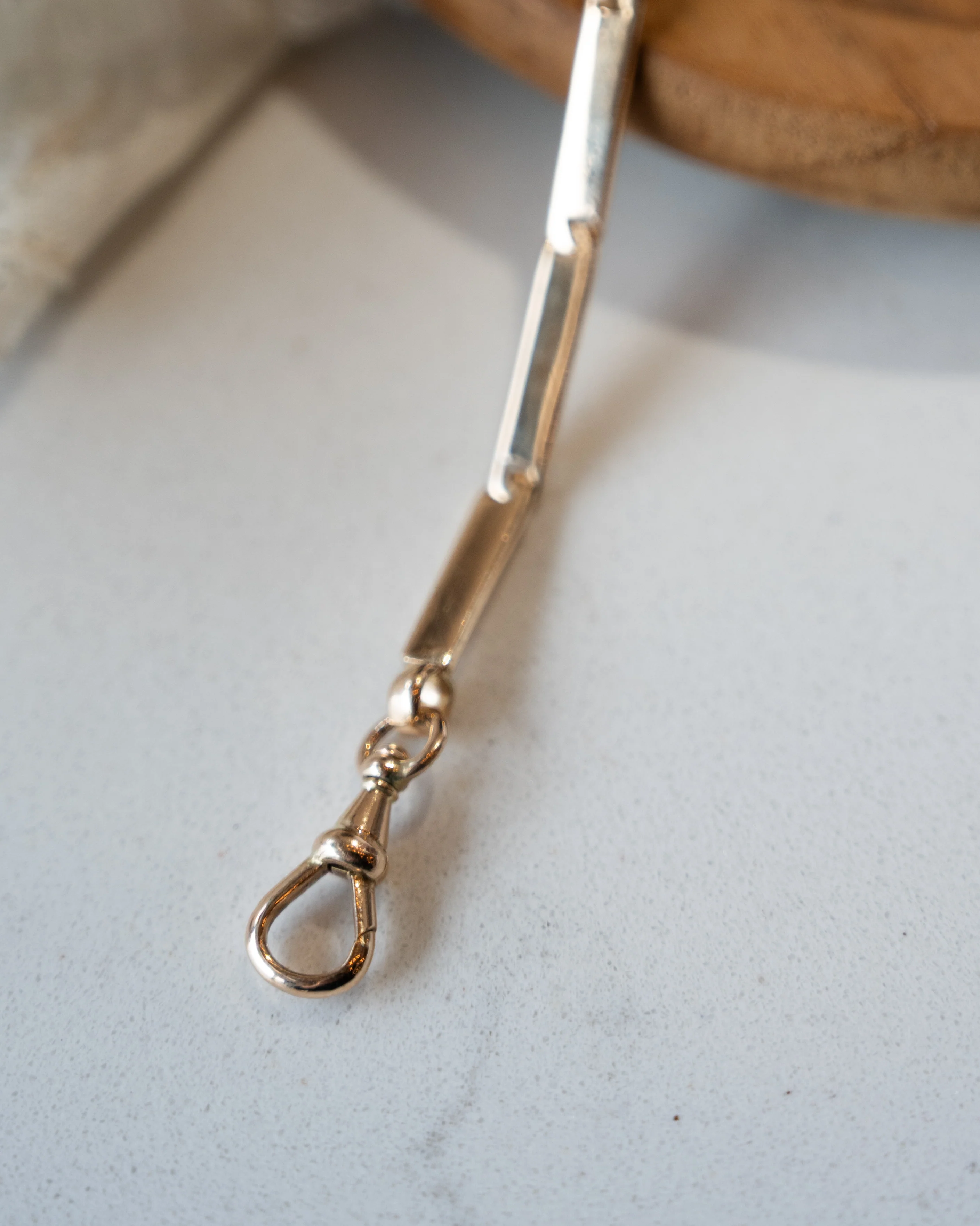 Victorian Watch Fob Chain Necklace 14k Yellow Gold - Image 5