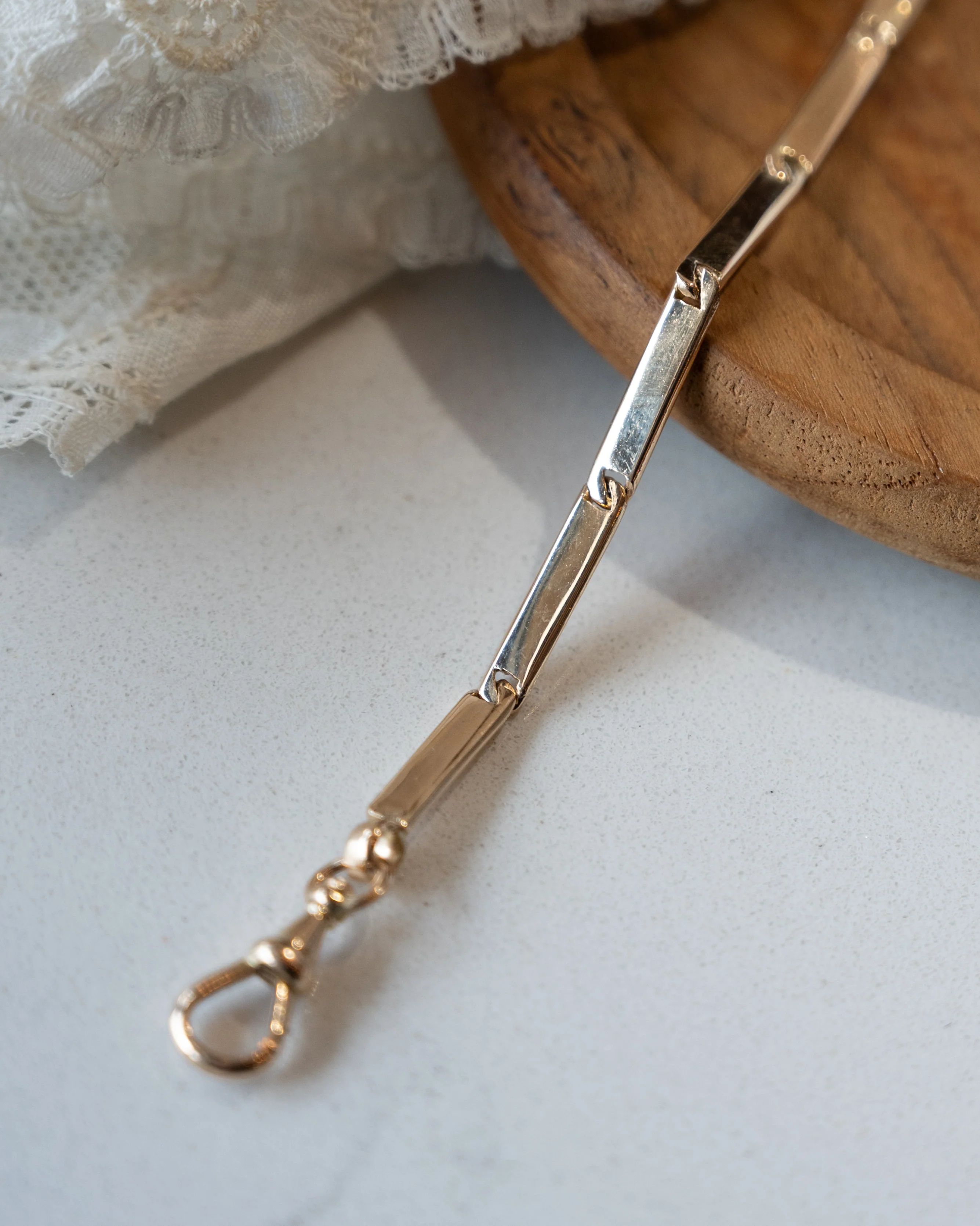 Victorian Watch Fob Chain Necklace 14k Yellow Gold - Image 6