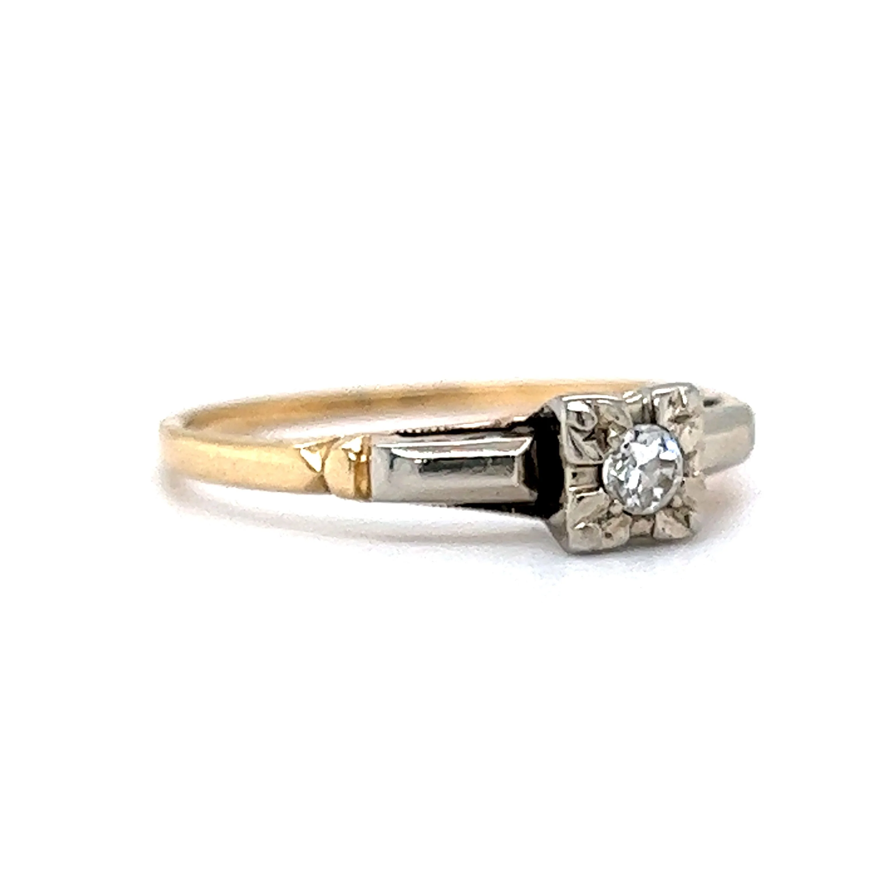 Vintage .07 Diamond Engagement Ring in 14k Gold - Image 3