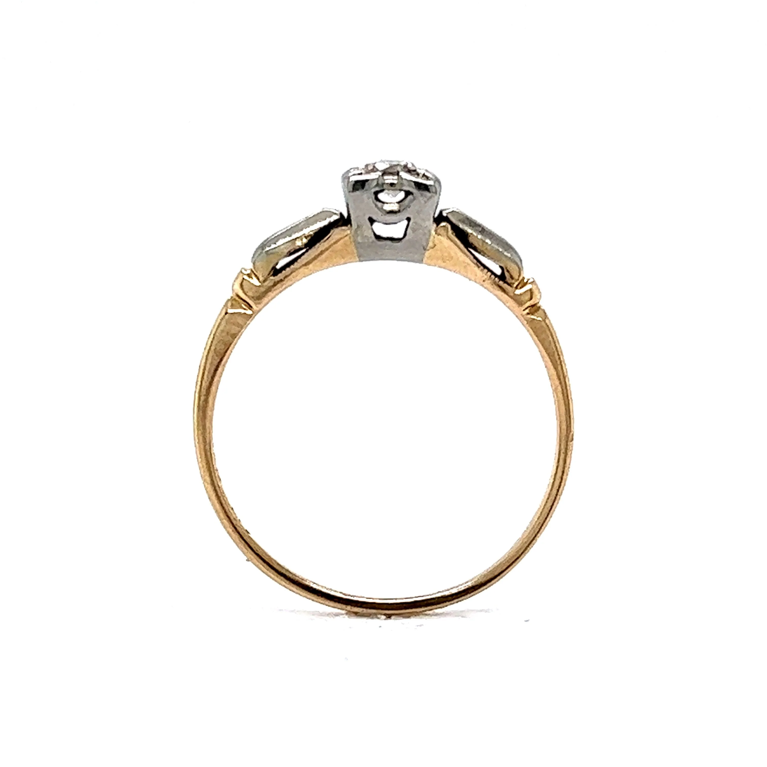 Vintage .07 Diamond Engagement Ring in 14k Gold - Image 4