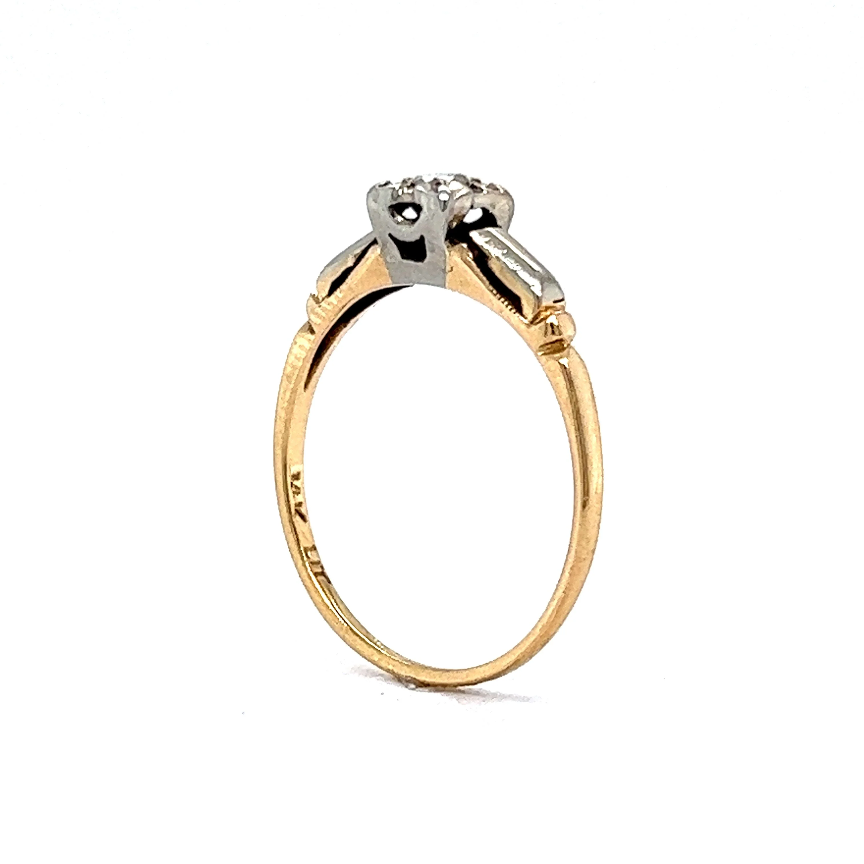 Vintage .07 Diamond Engagement Ring in 14k Gold - Image 5
