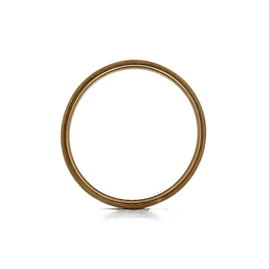 Vintage 1950's Coin Edge Wedding Band in 14k - Image 4