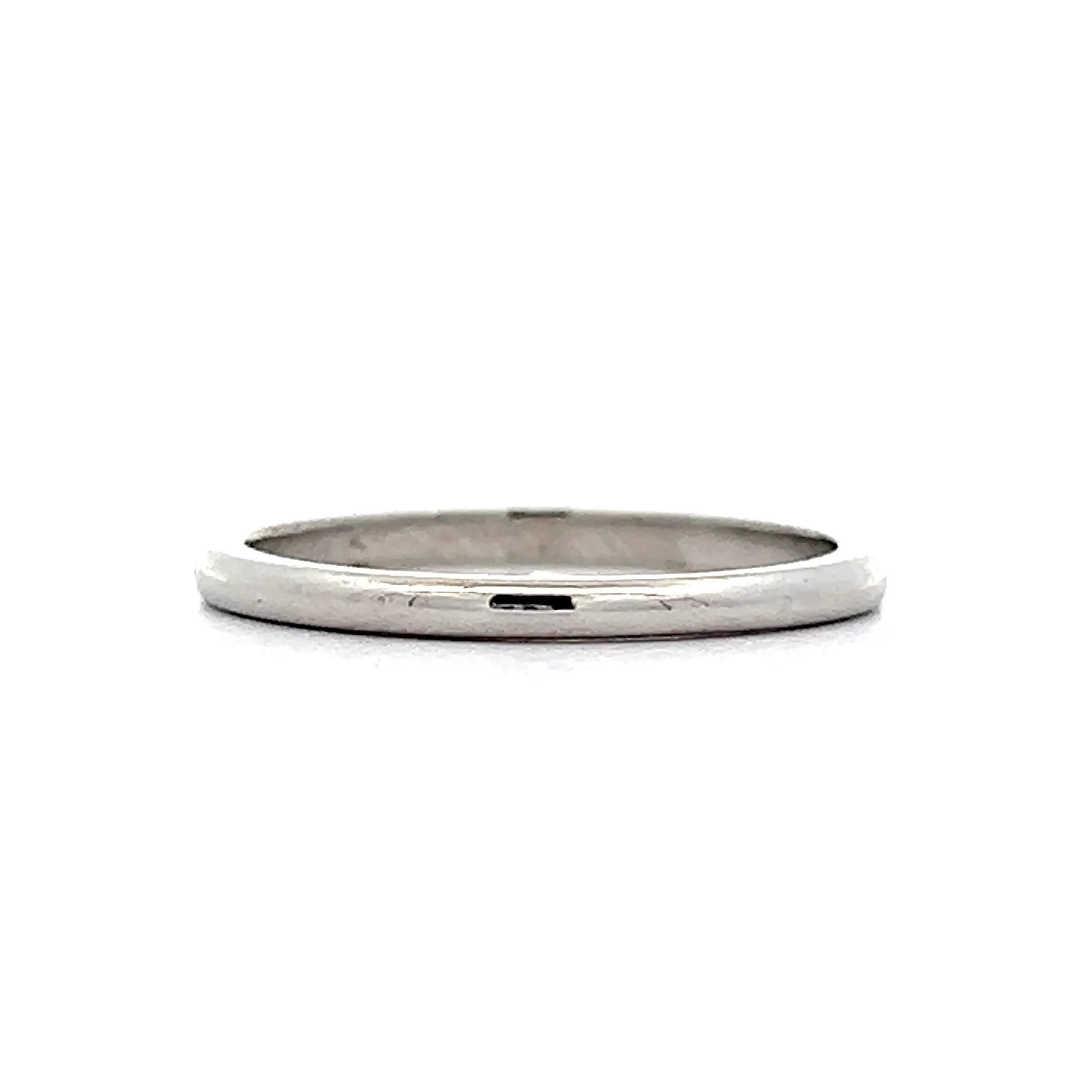 Vintage 1950s Flat Edge Wedding Band in 14k
