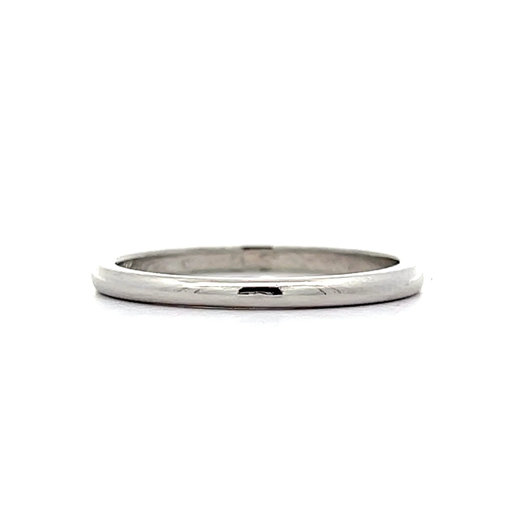 Vintage 1950s Flat Edge Wedding Band in 14k - Image 3