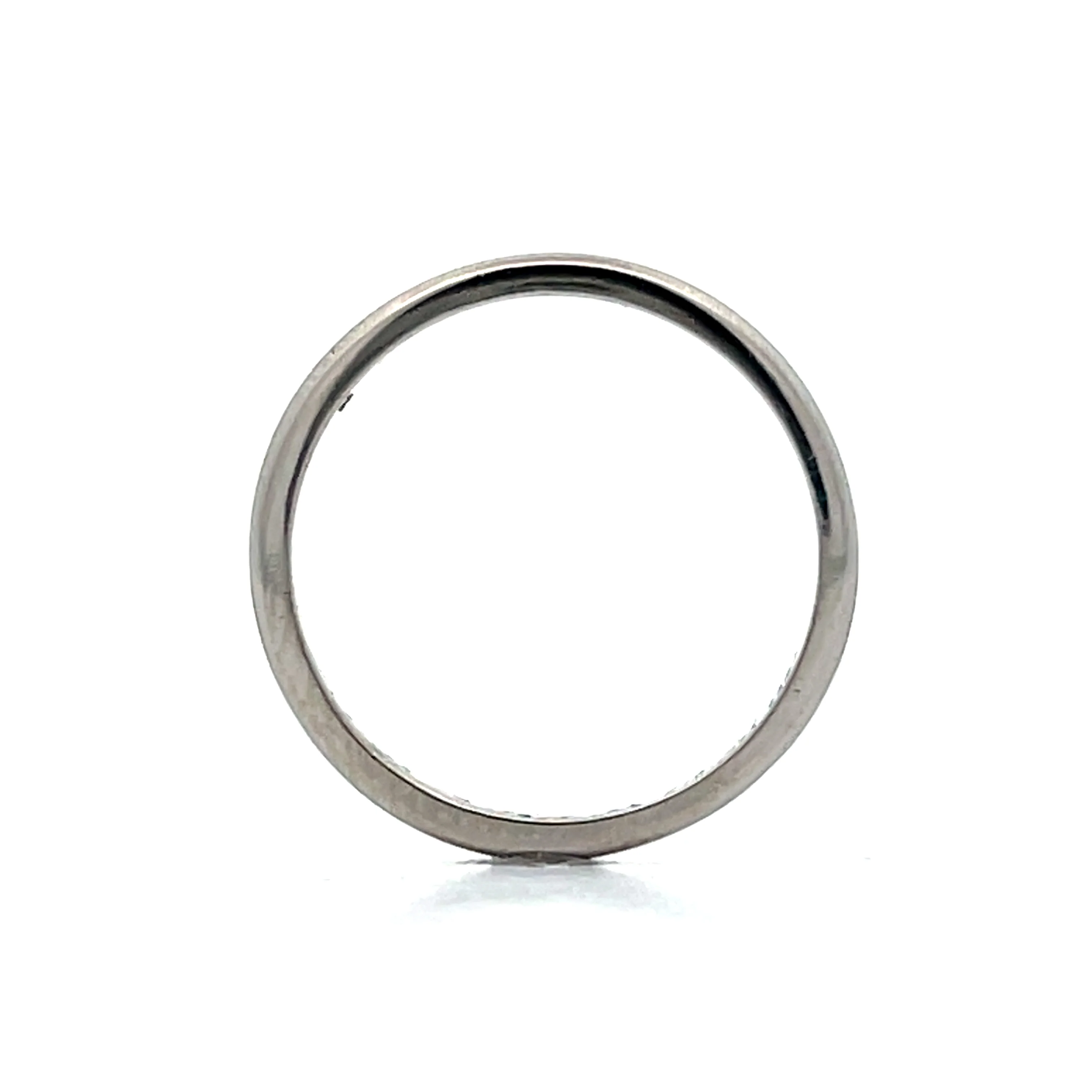 Vintage 1950s Flat Edge Wedding Band in 14k - Image 4