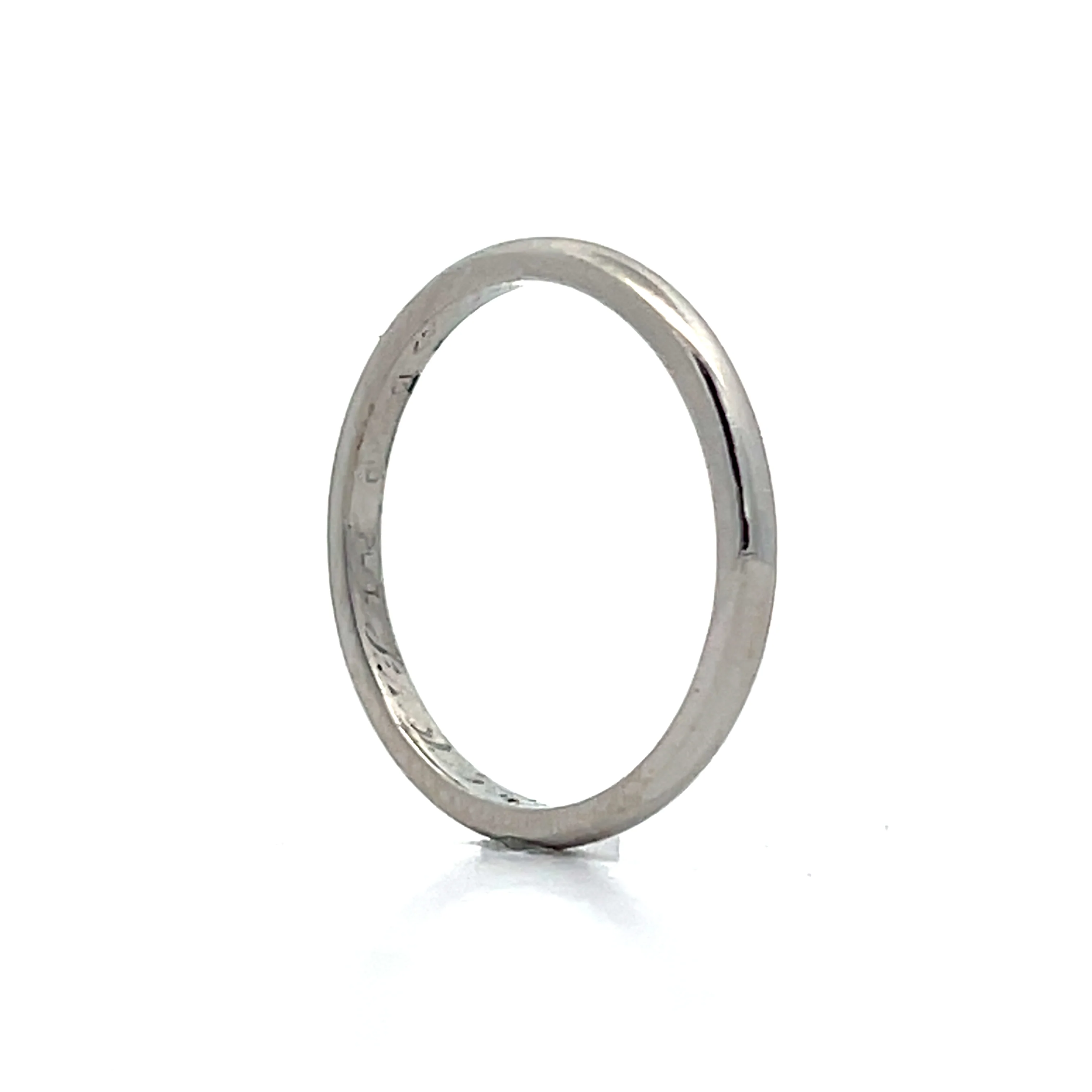 Vintage 1950s Flat Edge Wedding Band in 14k - Image 5