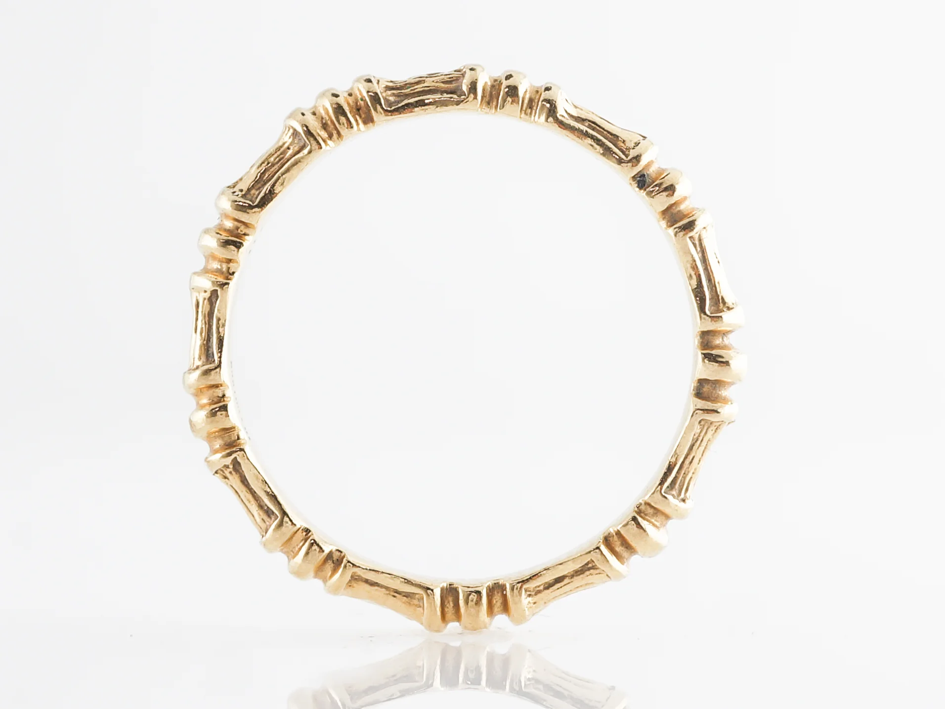 Vintage Bamboo Wedding Band Tiffany and Co. in 18k Yellow Gold - Image 3