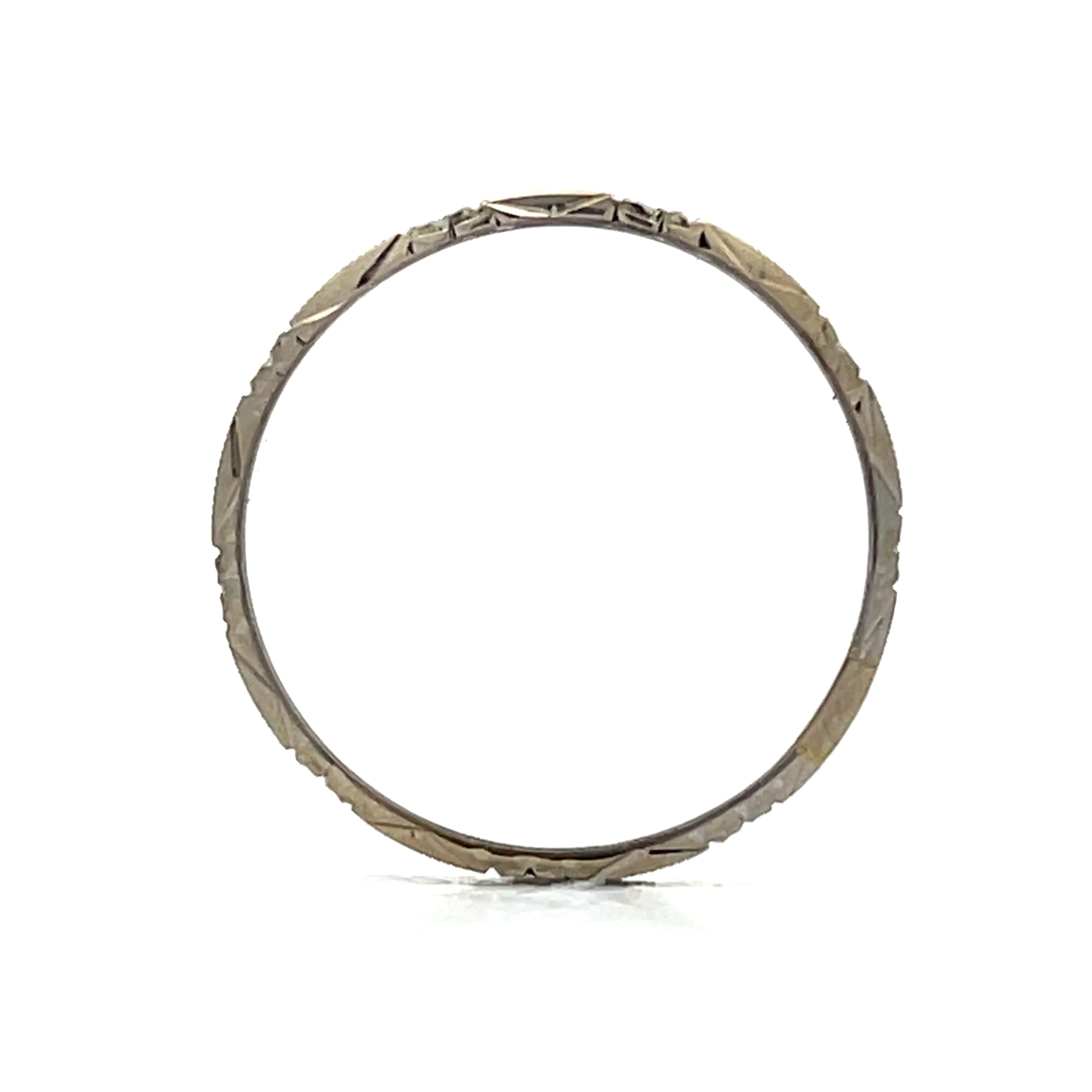 Vintage Belais Brothers Orange Blossom Band in 18k - Image 4