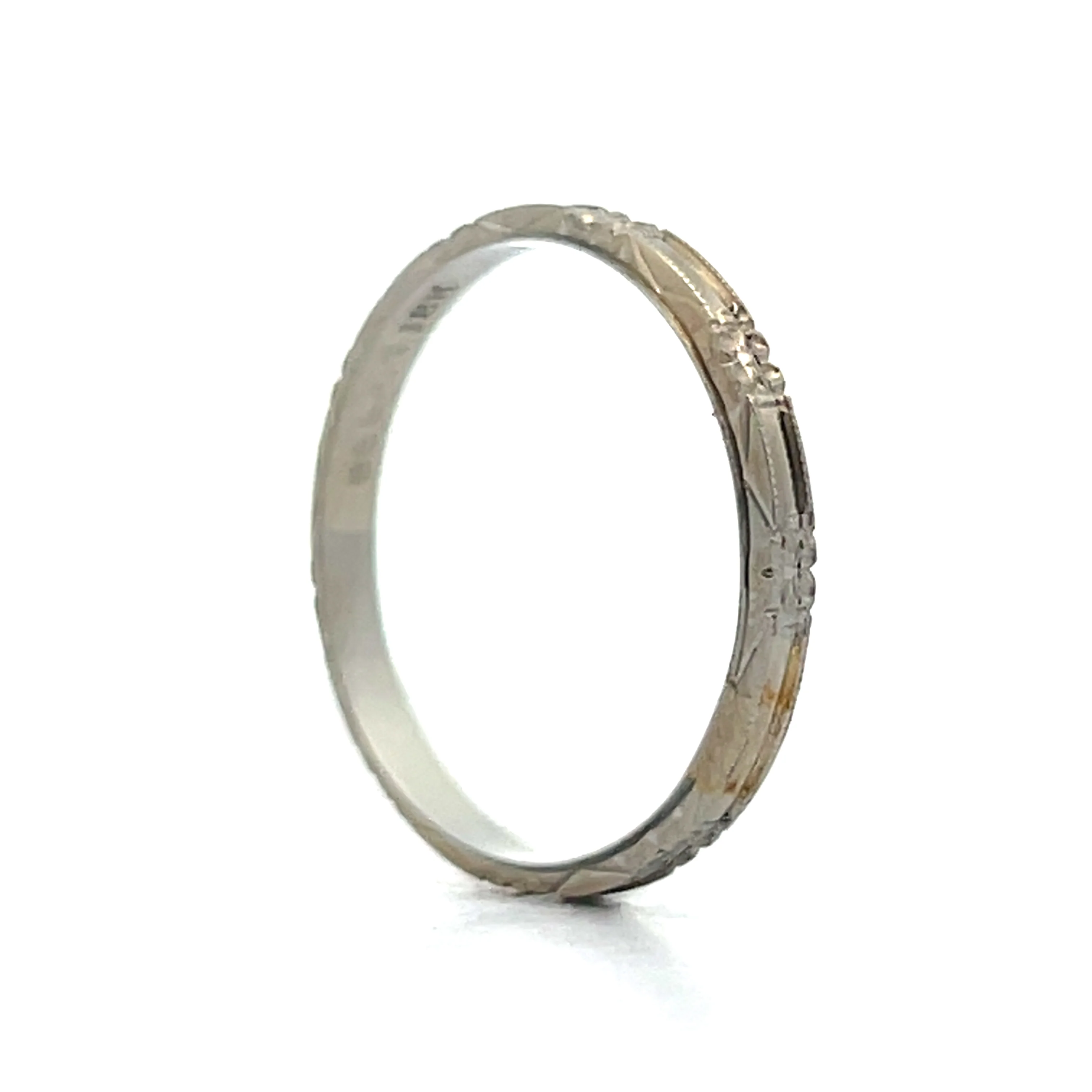 Vintage Belais Brothers Orange Blossom Band in 18k - Image 5