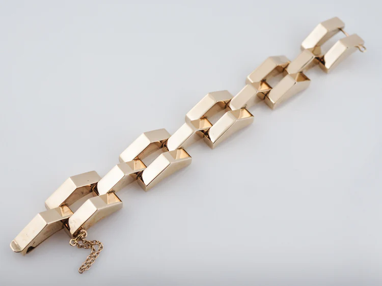 Vintage Bracelet Mid-Century in 14k Yellow Gold - Image 2