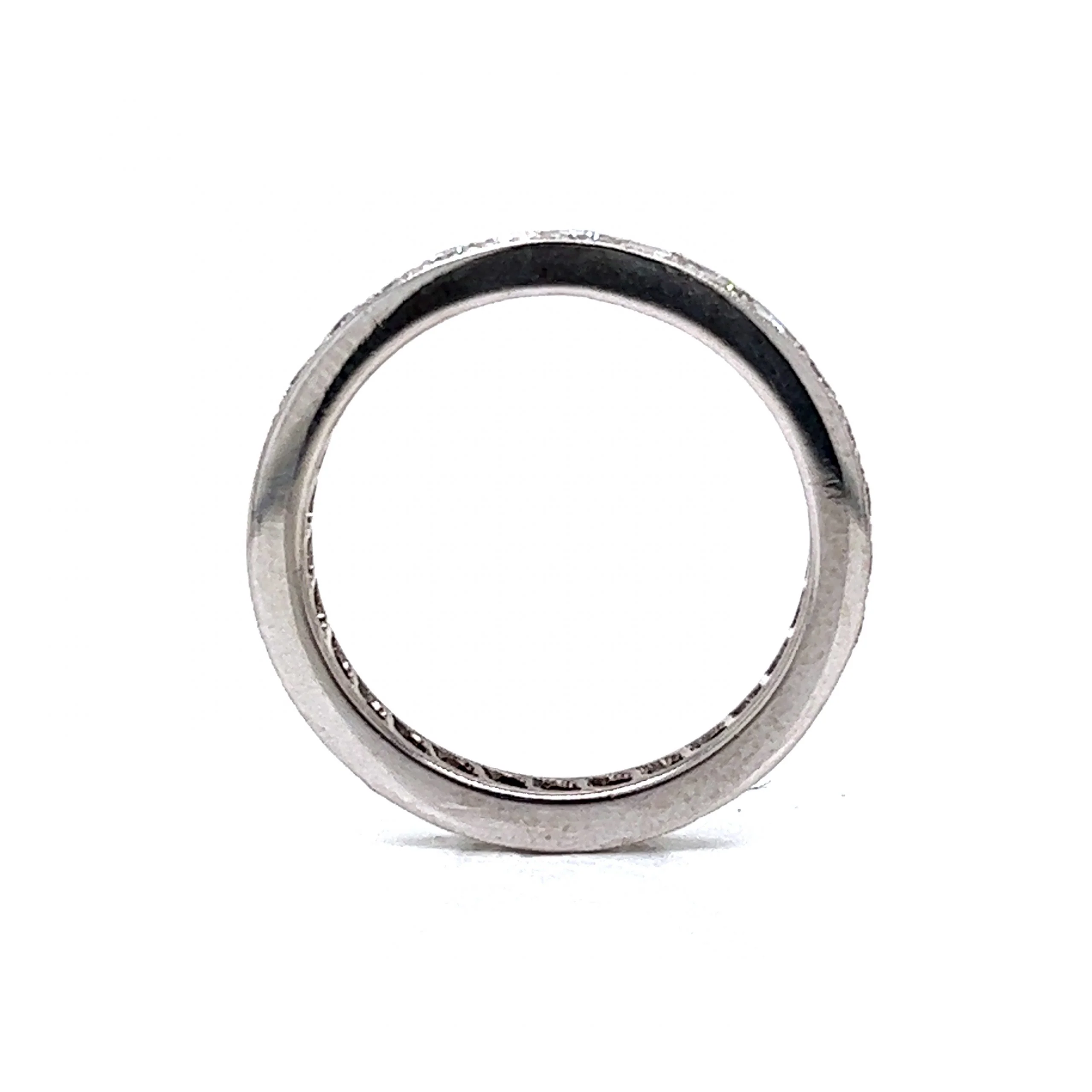 Vintage Inspired Diamond Eternity Band in 14k White Gold - Image 4