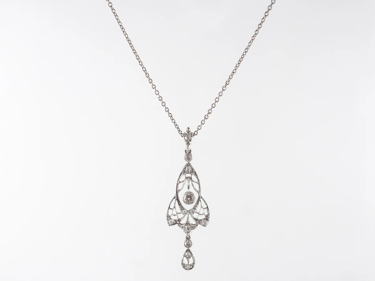 Vintage Kohn & Son's Necklace w/ Diamonds in Platinum
