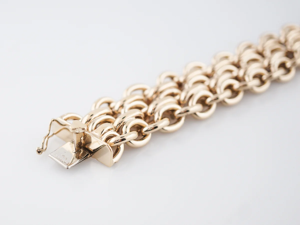 Vintage Link Bracelet Mid-Century Tiffany & Co in 14k Yellow Gold - Image 3