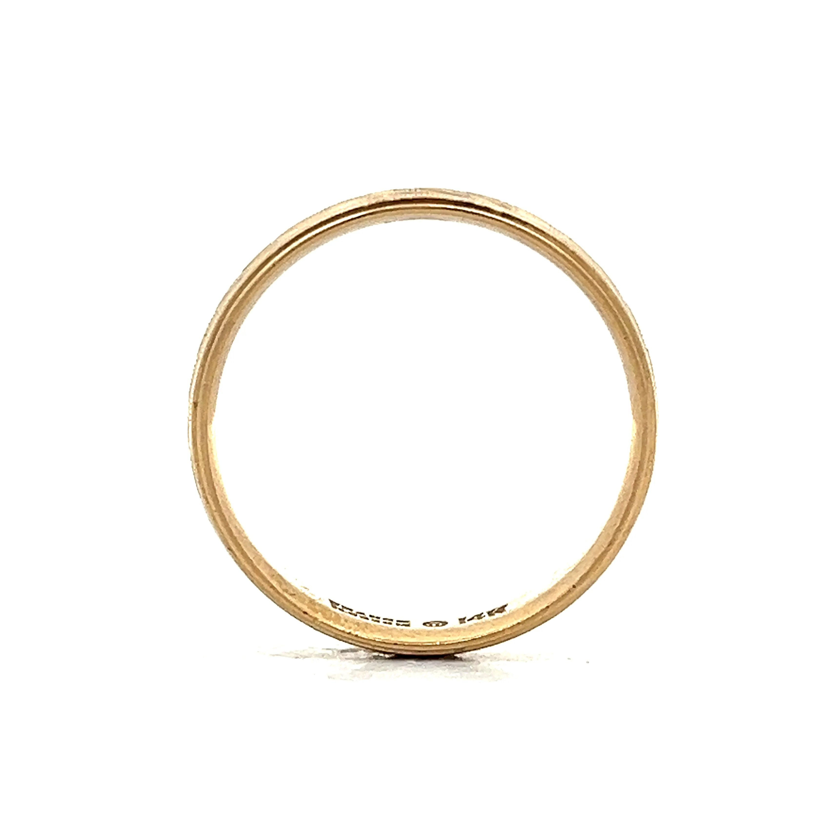 Vintage Men's 5mm Textured Wedding Band in 14k - Image 4
