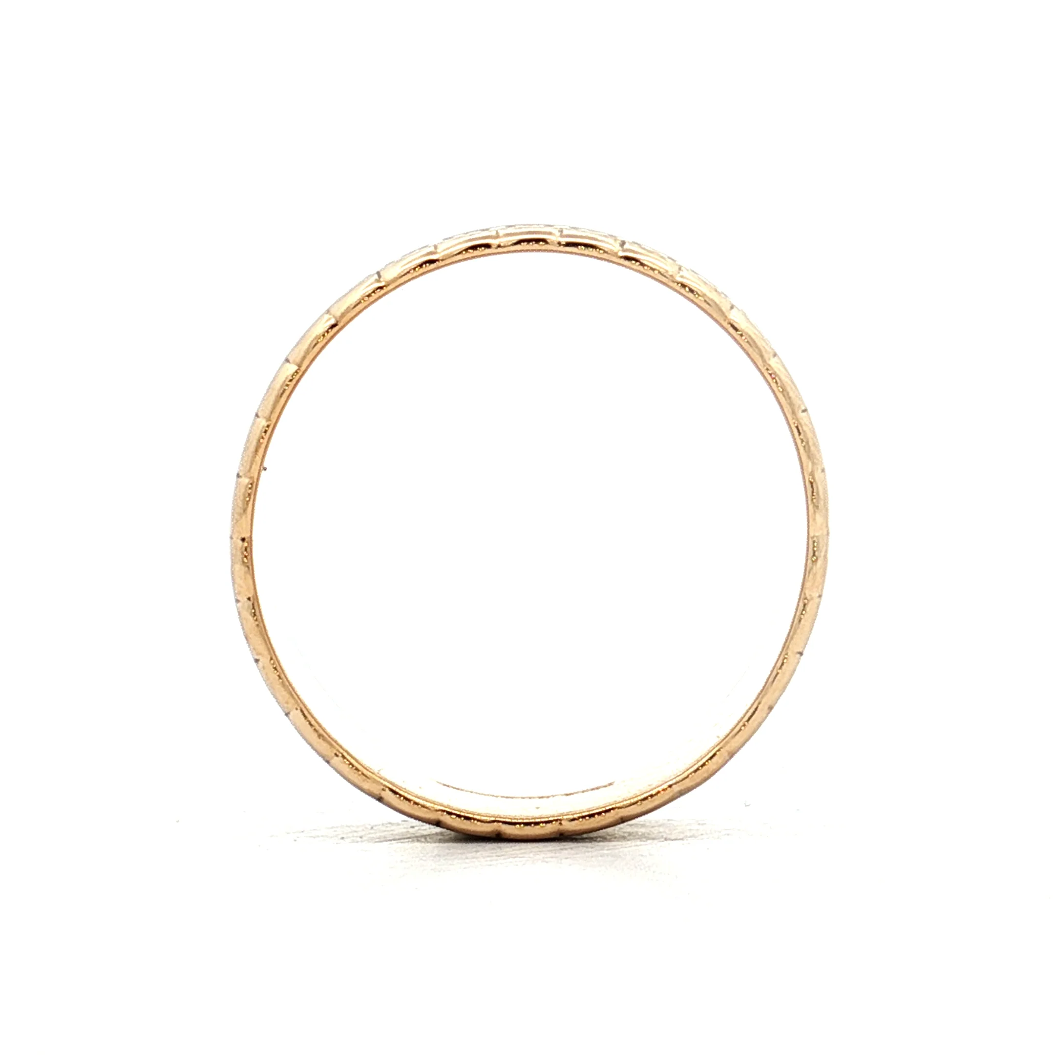 Vintage Mens 8mm Geometric Wedding Band 14k - Image 4