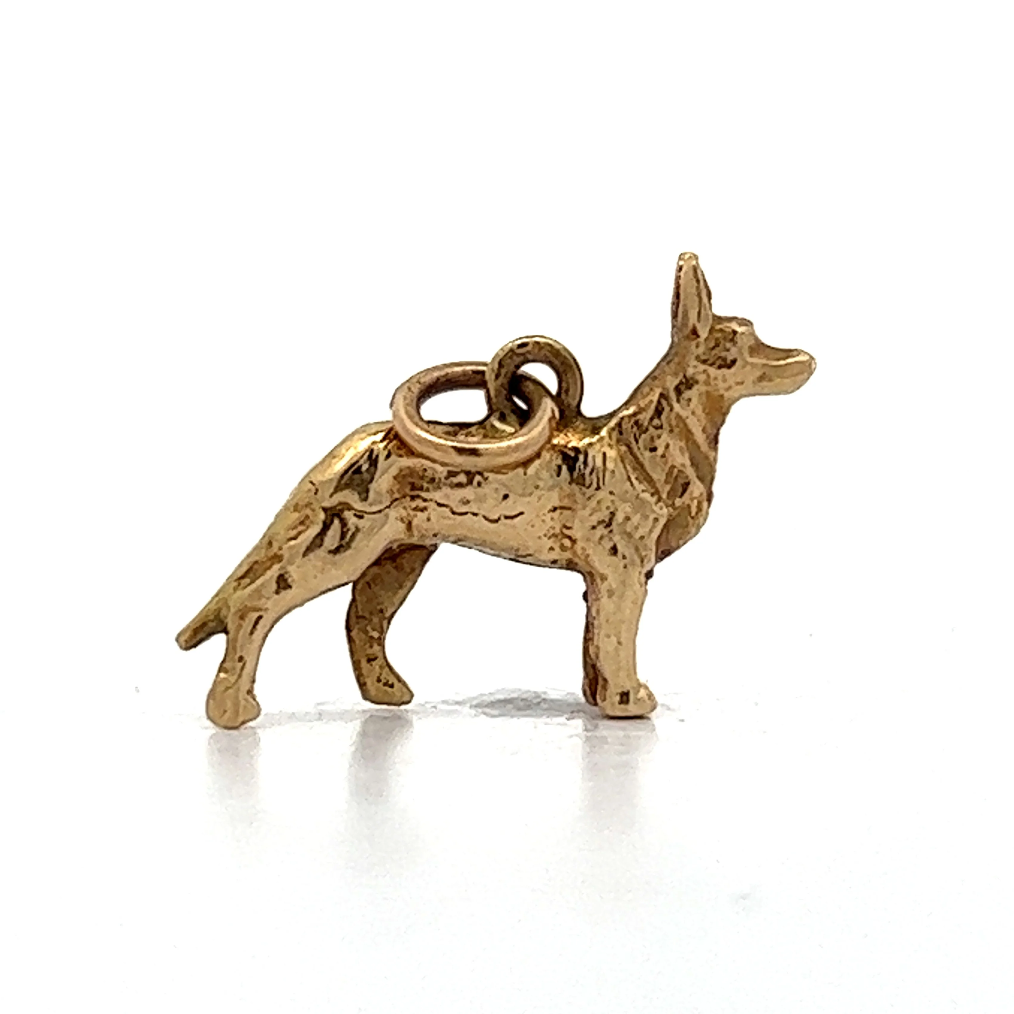 Vintage Mid-Century Dog Charm in 14k Yellow Gold - Image 2