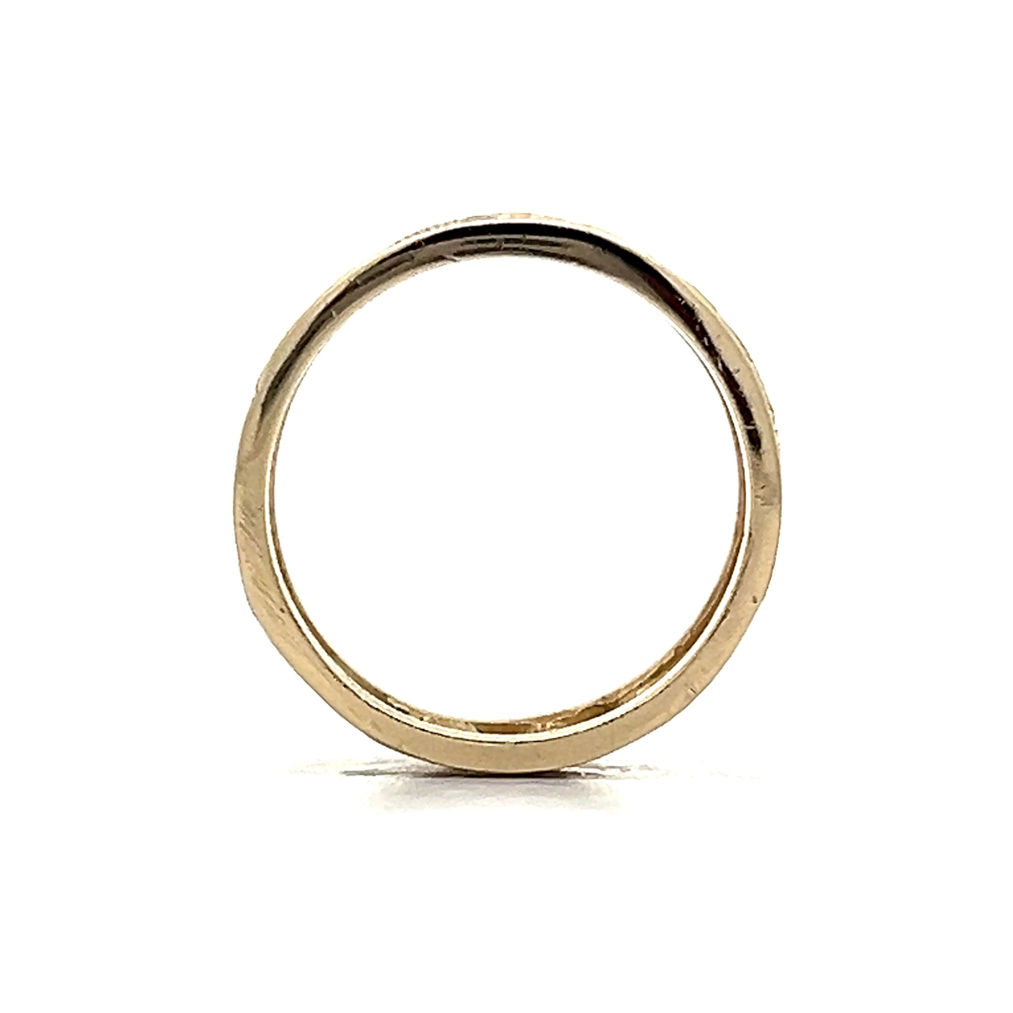 Vintage Mid-Century Floral Engraved Ring in 14k Yellow Gold - Image 4
