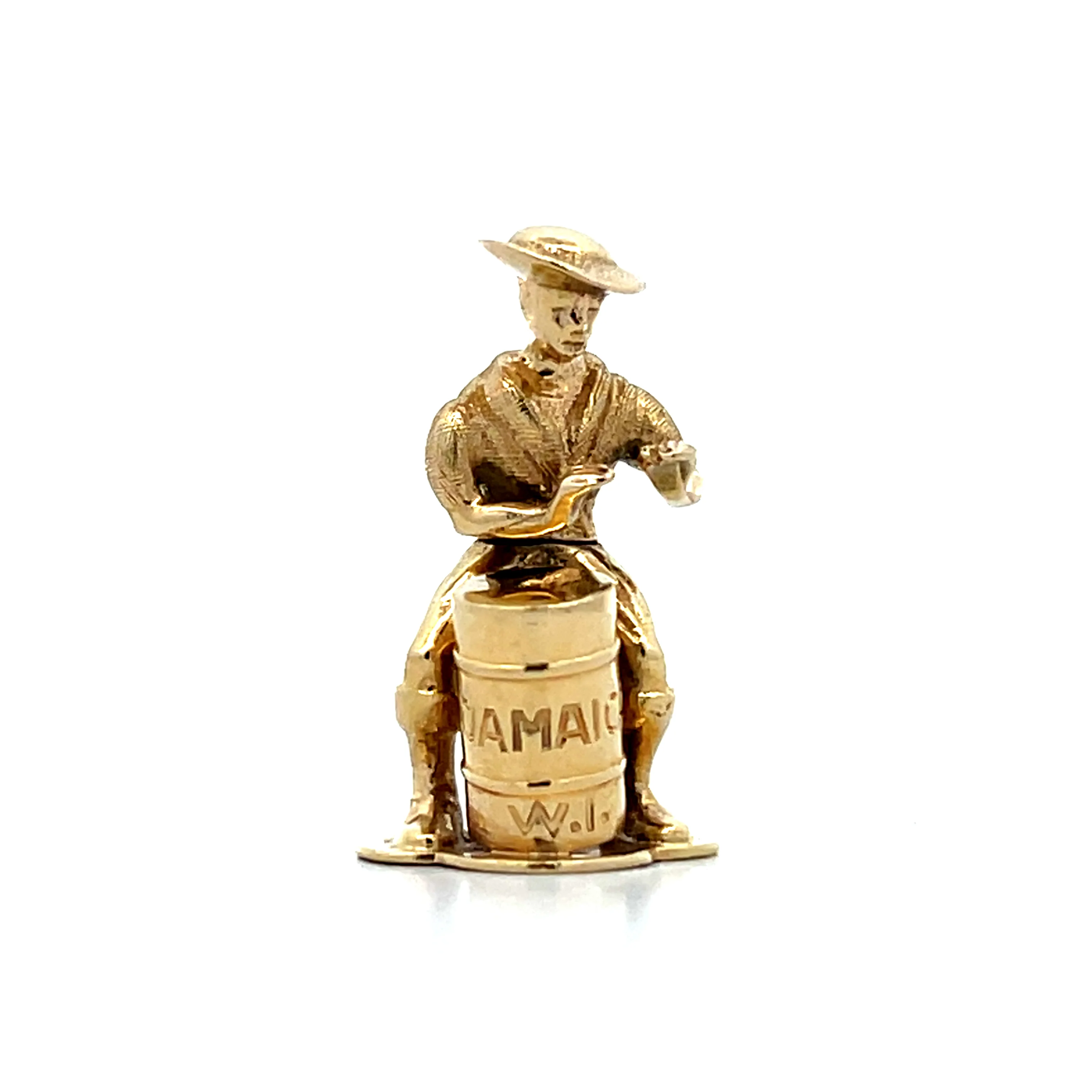 Vintage Mid-Century Jamaican Drummer Charm in 14k - Image 3
