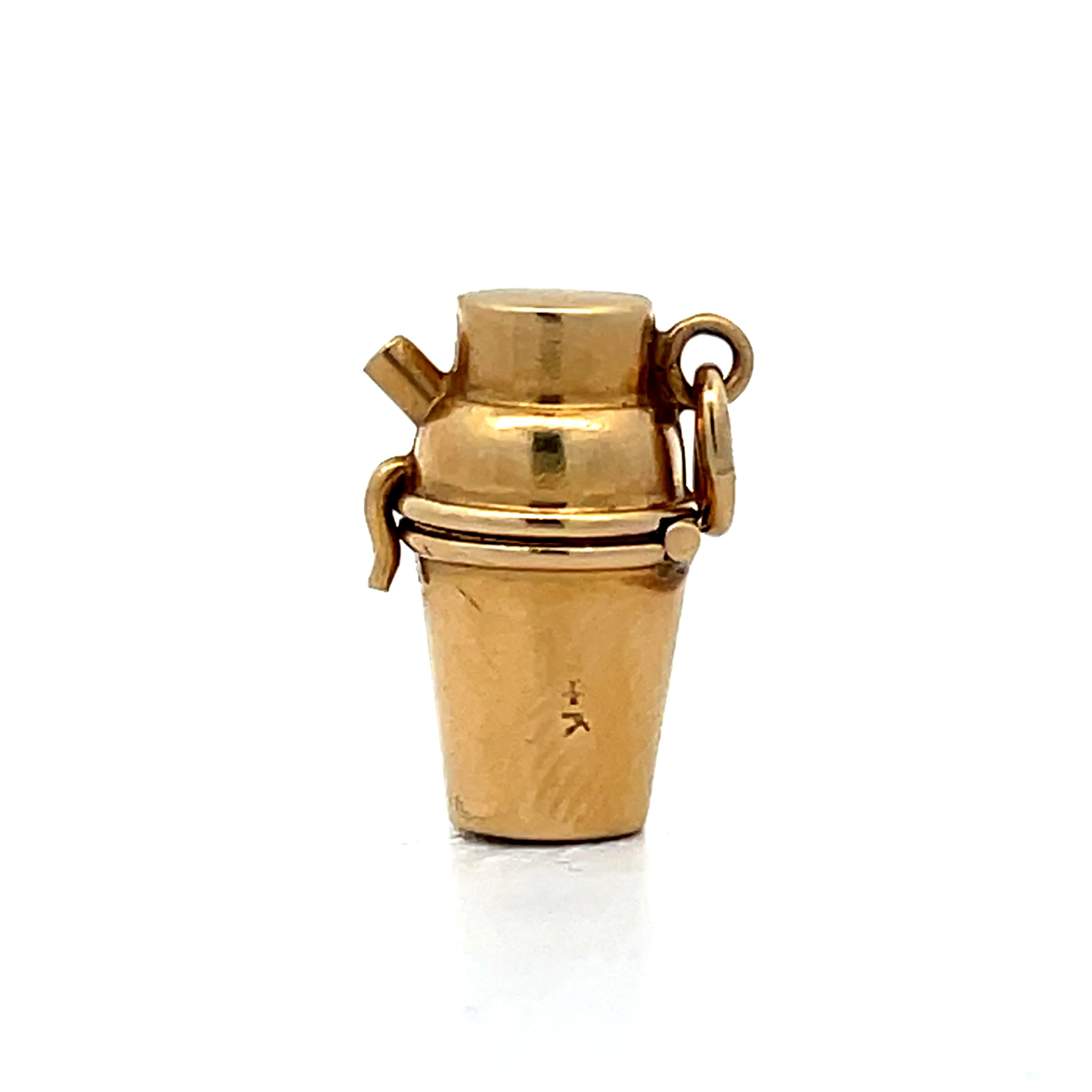 Vintage Mid-Century Martini Shaker Charm Pendant in 14k - Image 2