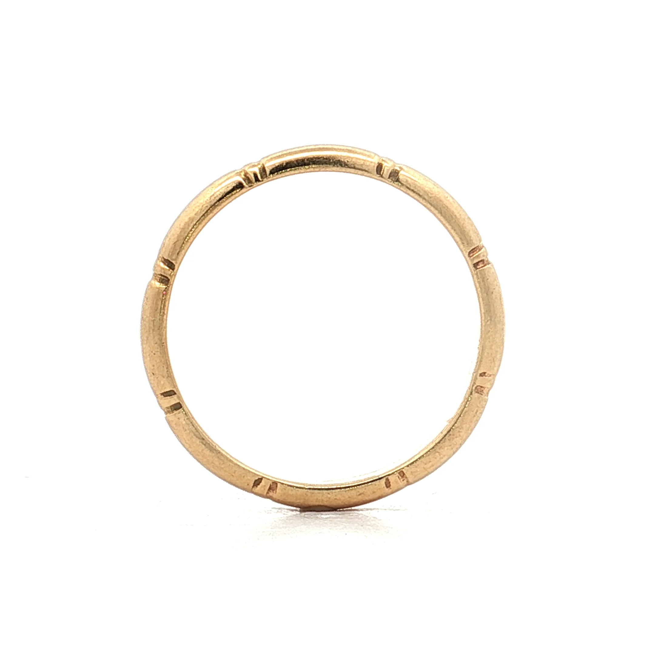 Vintage Mid-Century Mens Wedding Band 14k Yellow Gold - Image 4