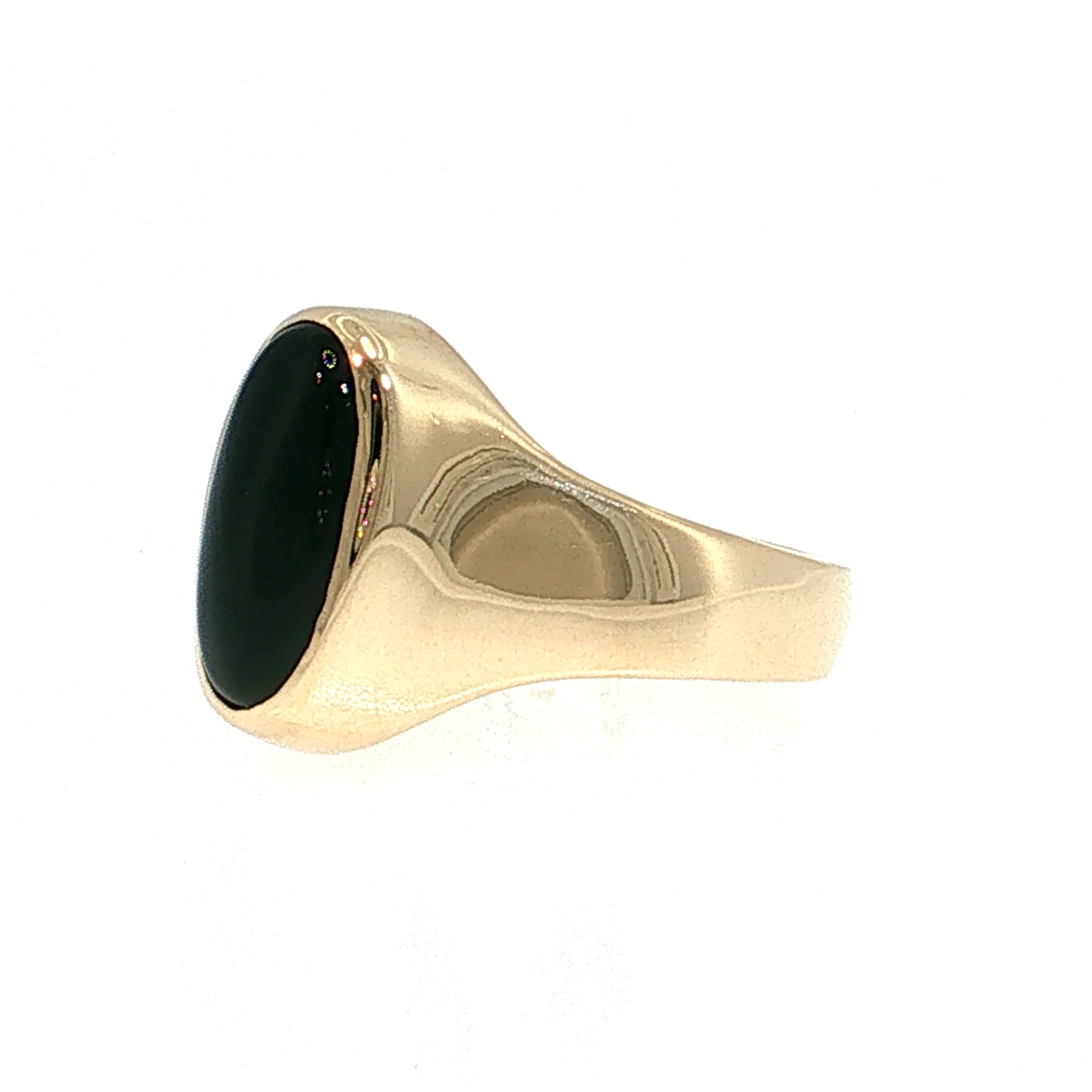 Vintage Mid-Century Onyx Men's Ring 14k - Image 2