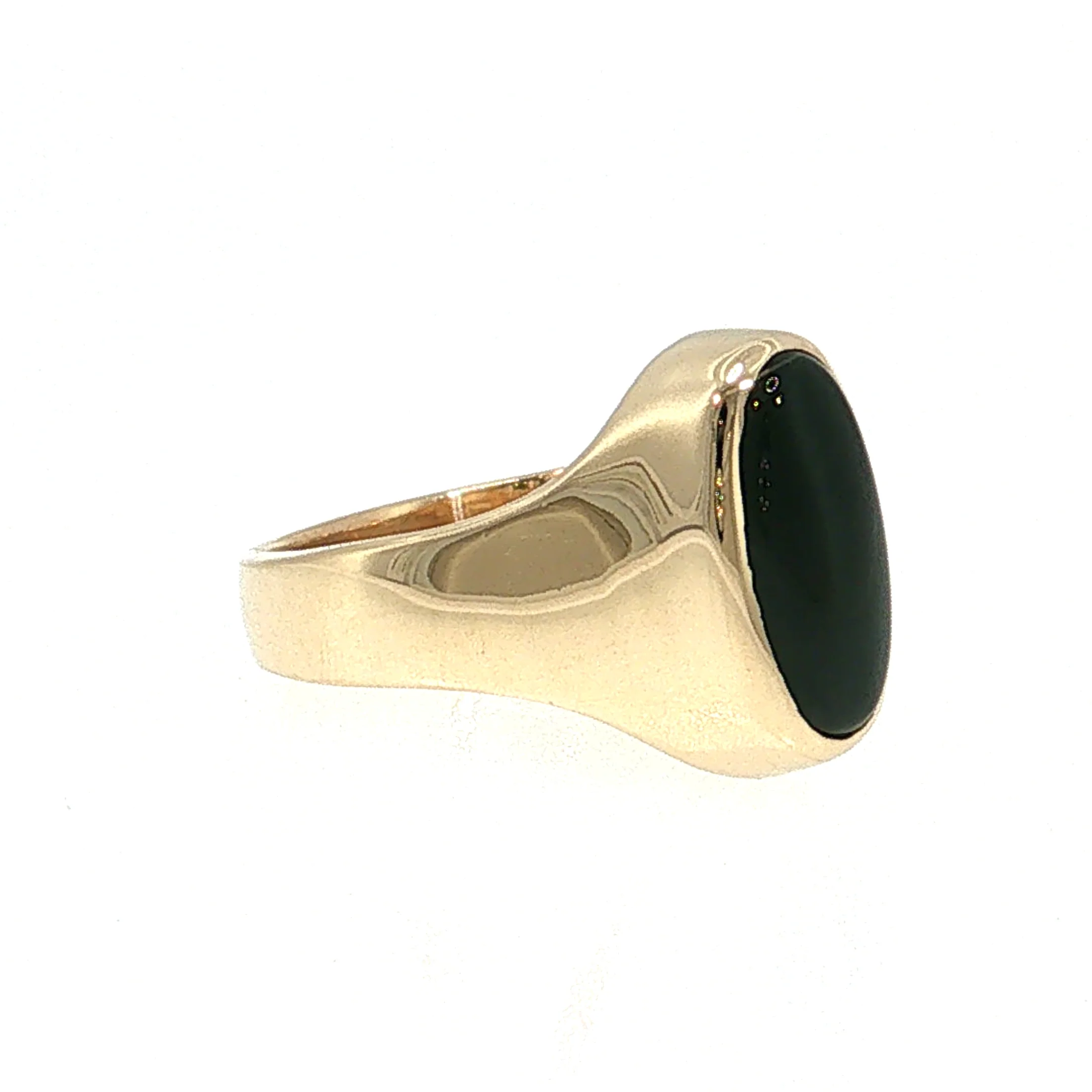 Vintage Mid-Century Onyx Men's Ring 14k - Image 3