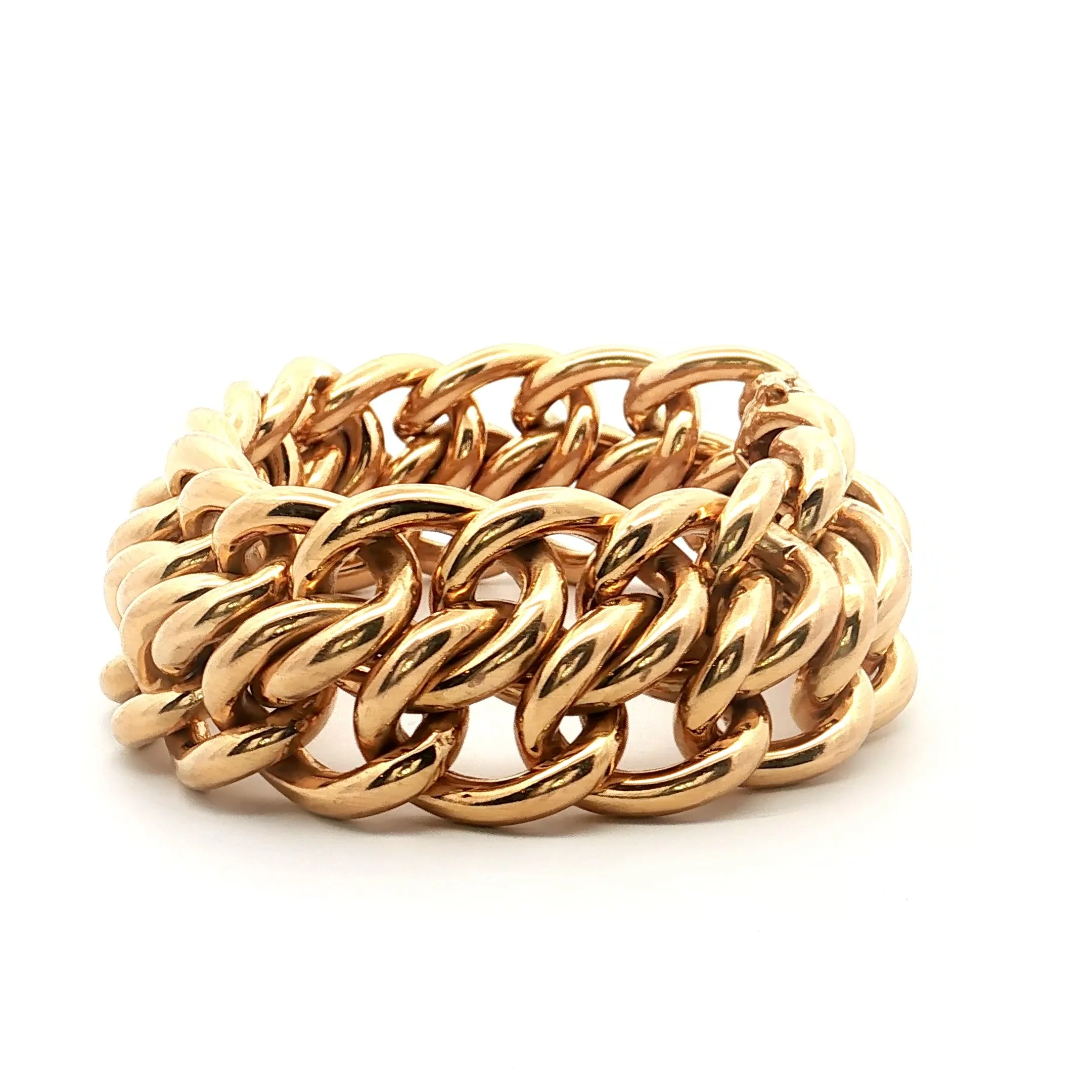Vintage Mid-Century Woven Link Bracelet in 18k - Image 2