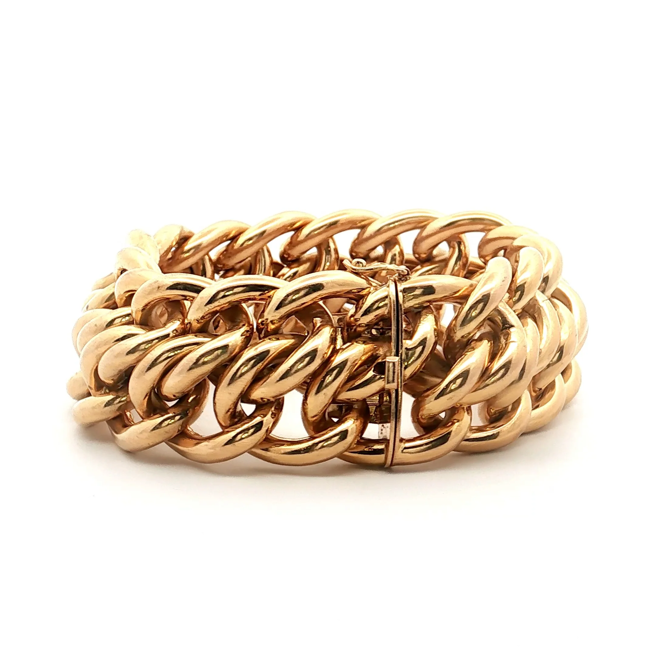 Vintage Mid-Century Woven Link Bracelet in 18k - Image 3