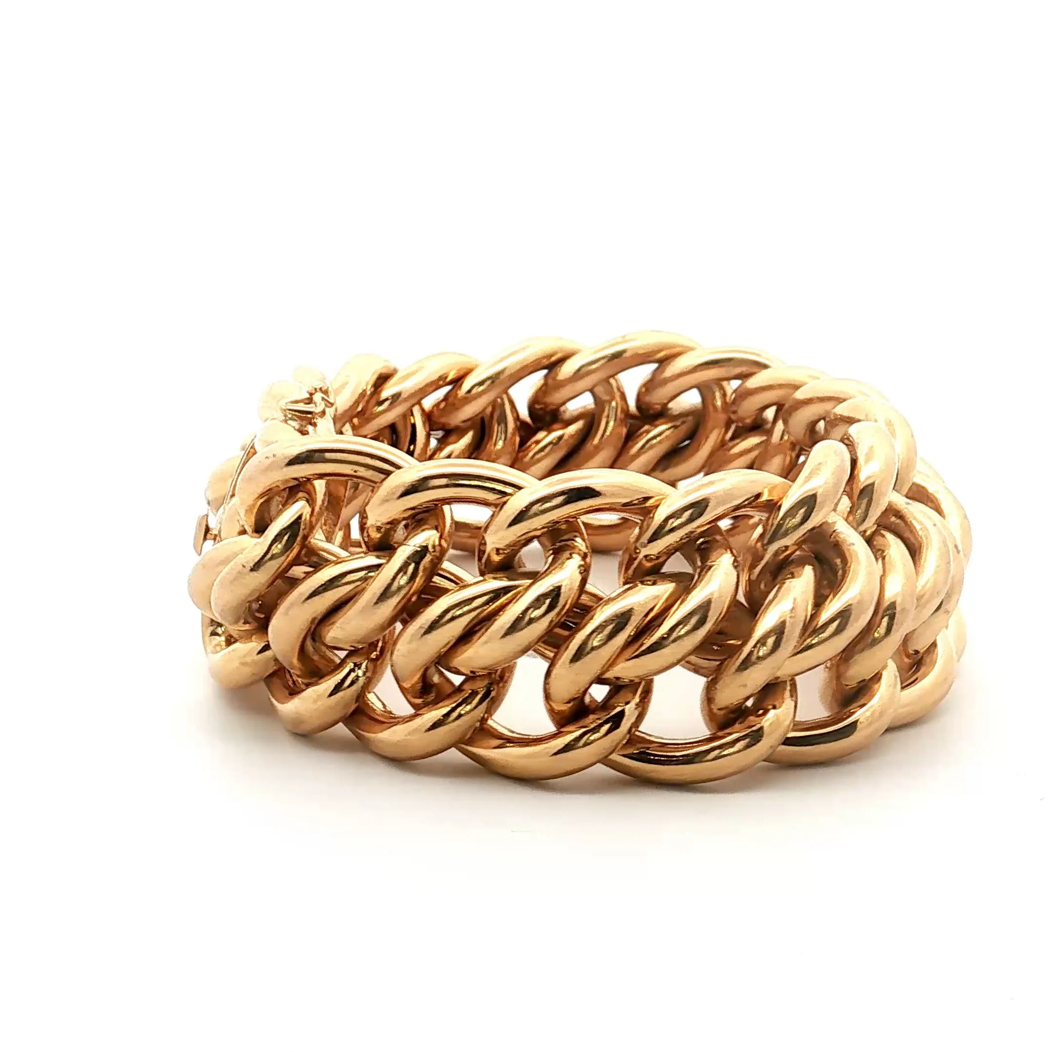 Vintage Mid-Century Woven Link Bracelet in 18k - Image 4