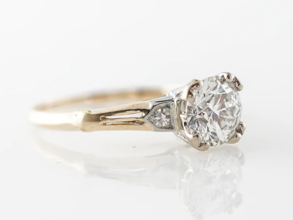Vintage Retro Solitaire Diamond Engagement Ring in 14k - Image 3