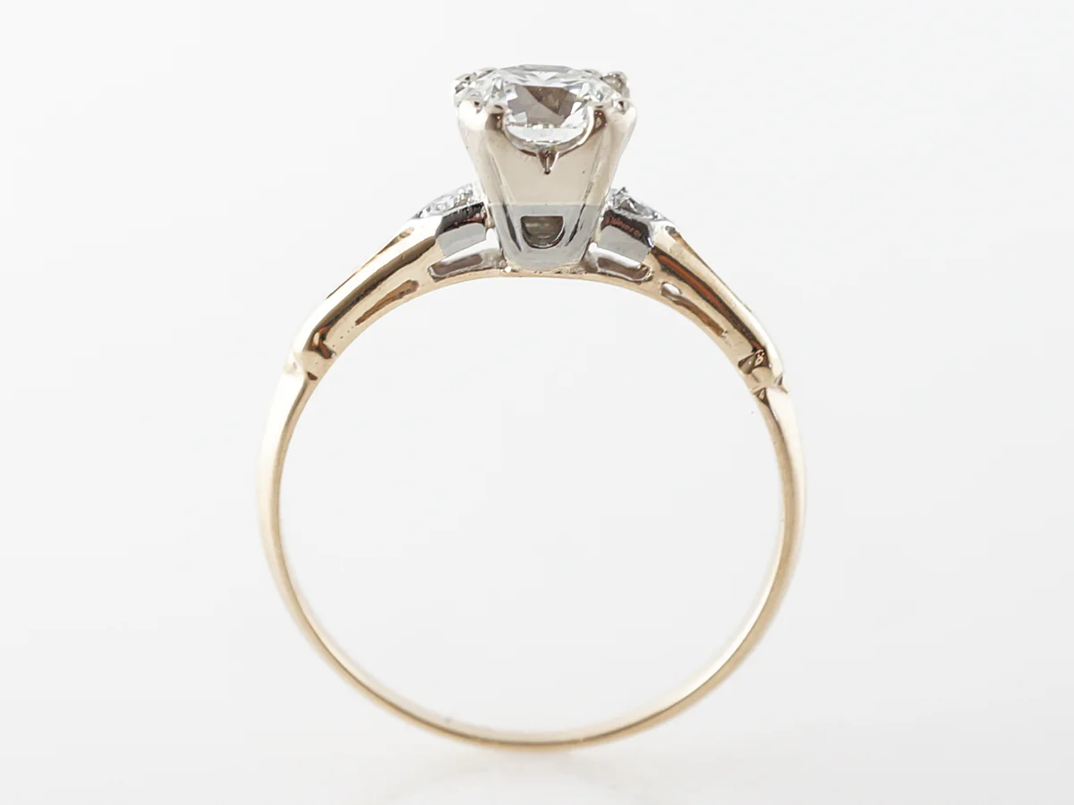Vintage Retro Solitaire Diamond Engagement Ring in 14k - Image 4