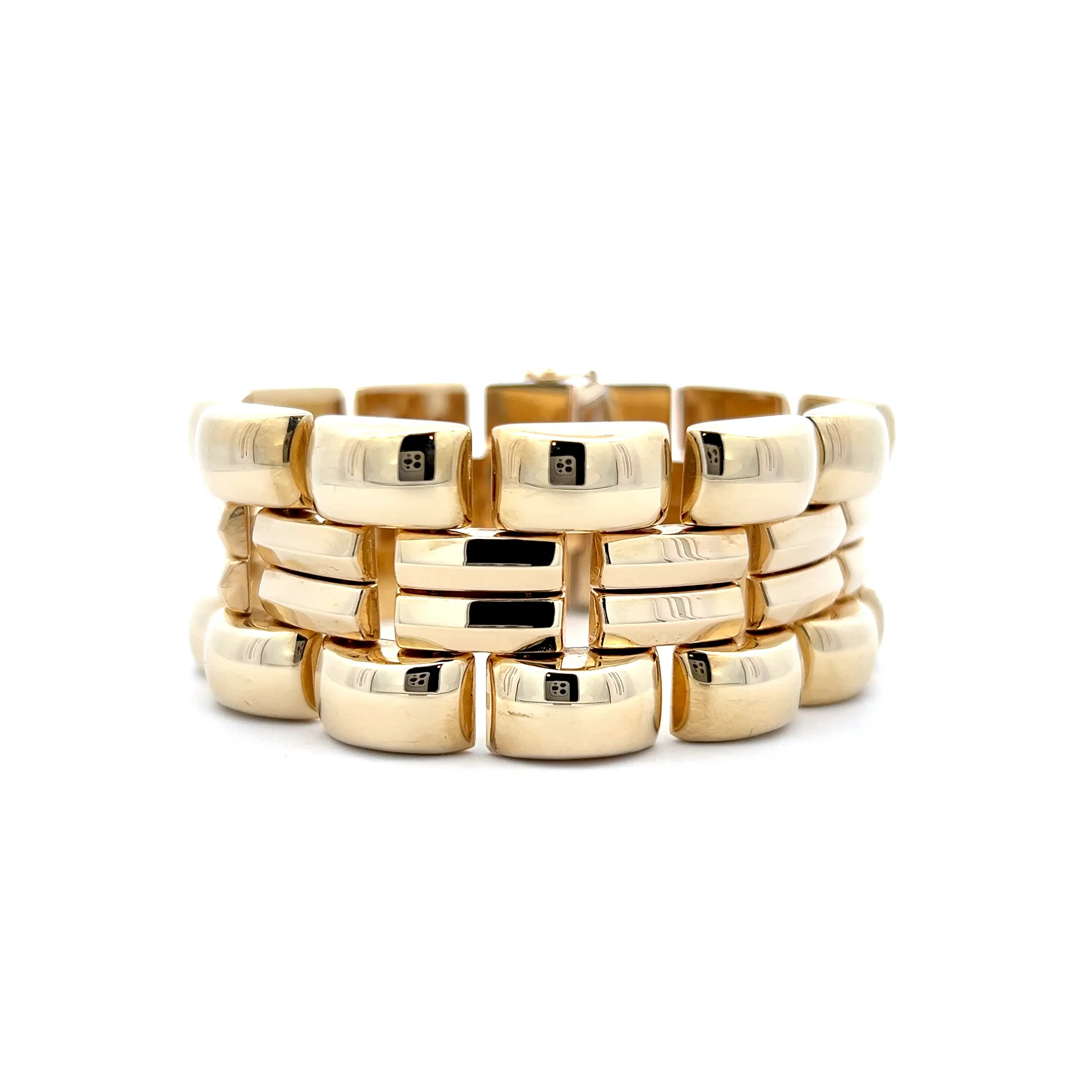Vintage Retro Watch Link Style Bracelet in 14k
