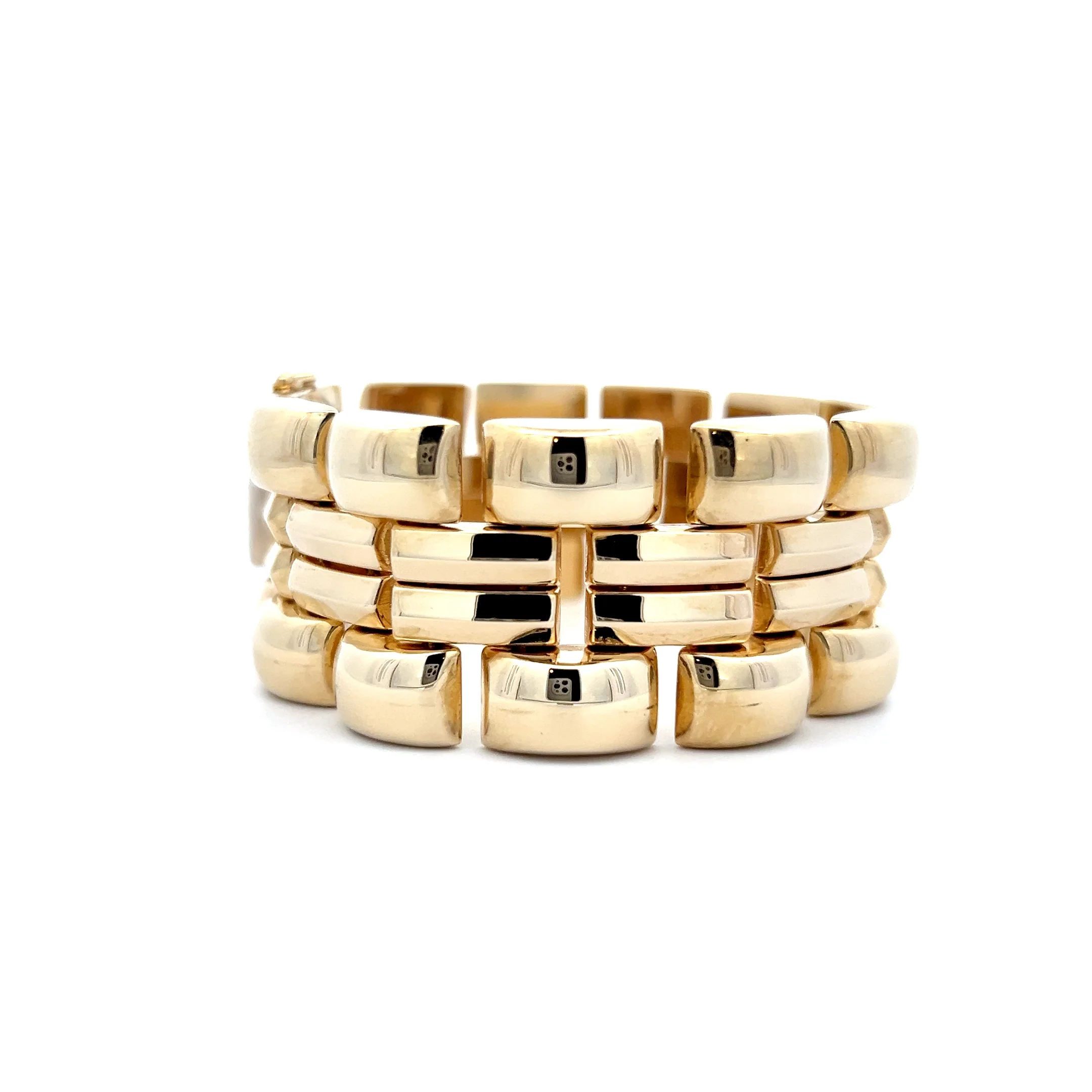 Vintage Retro Watch Link Style Bracelet in 14k - Image 3