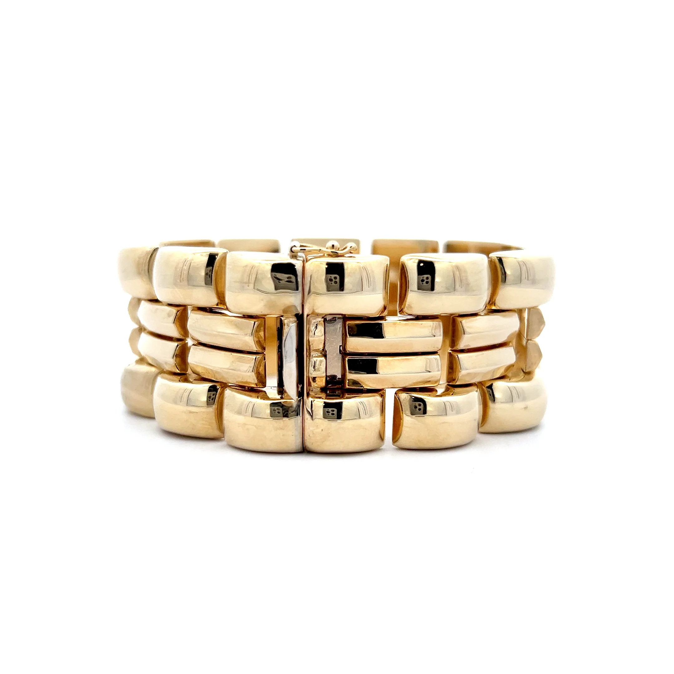 Vintage Retro Watch Link Style Bracelet in 14k - Image 4