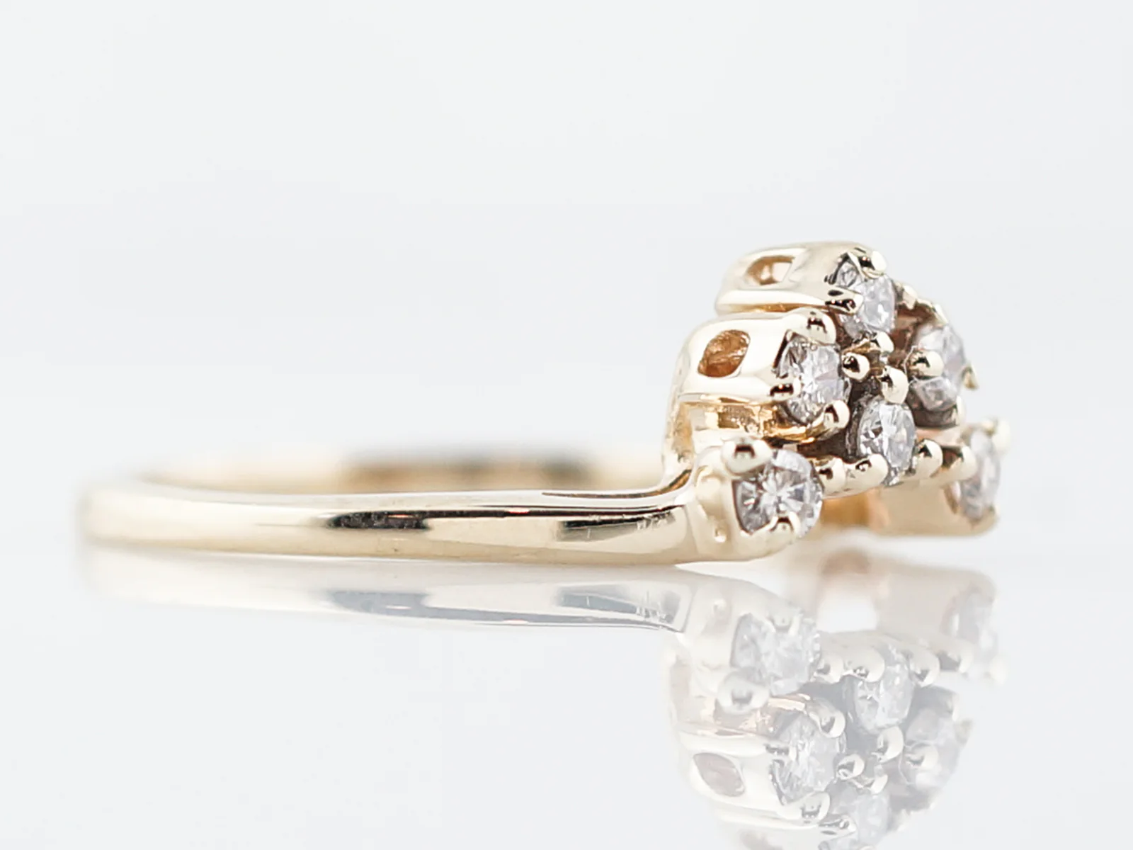 Vintage Ring Guards Retro .36 Round Brilliant Cut Diamonds in 14k Yellow Gold - Image 4