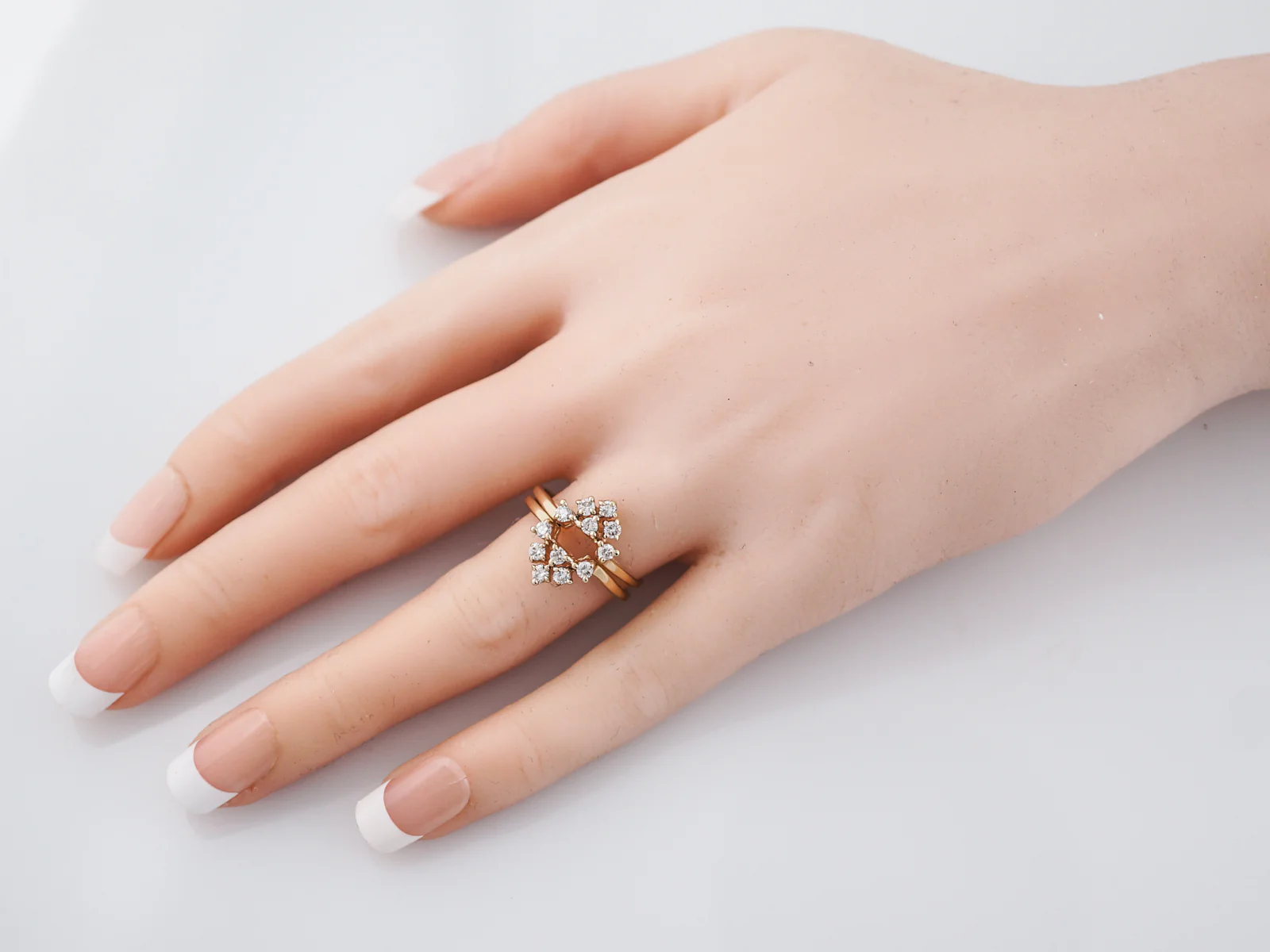 Vintage Ring Guards Retro .36 Round Brilliant Cut Diamonds in 14k Yellow Gold - Image 8