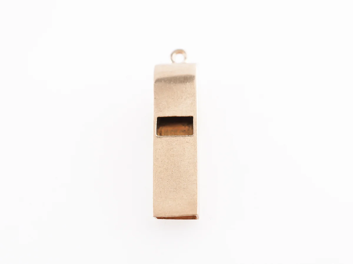 Vintage Small Charm Whistle in 14k Yellow Gold