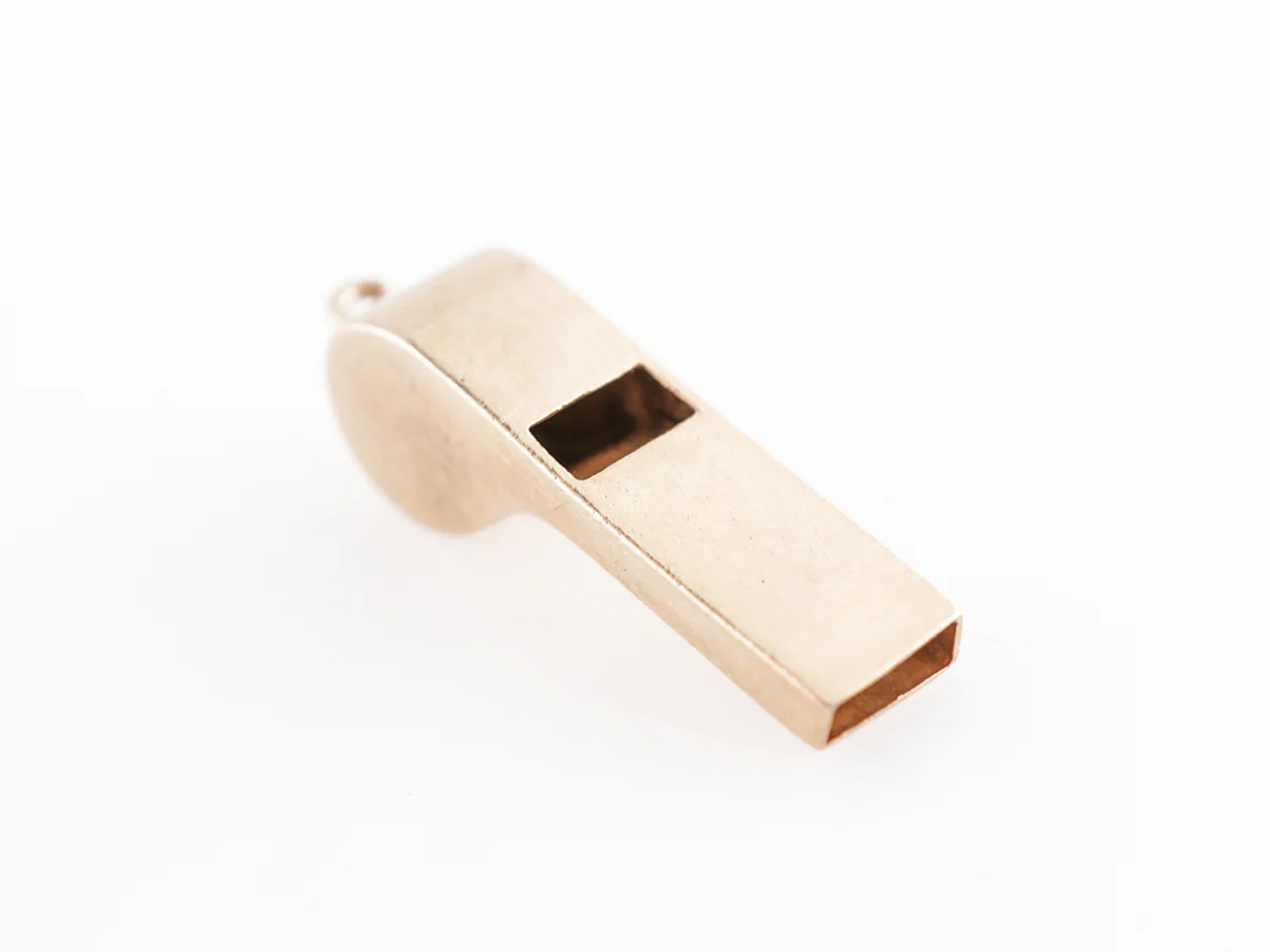 Vintage Small Charm Whistle in 14k Yellow Gold - Image 2