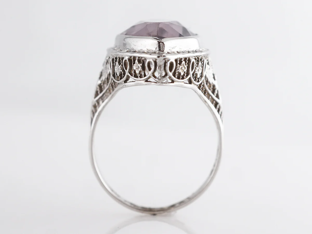 Vintage Solitaire Marquise Amethyst Ring in 14k - Image 5