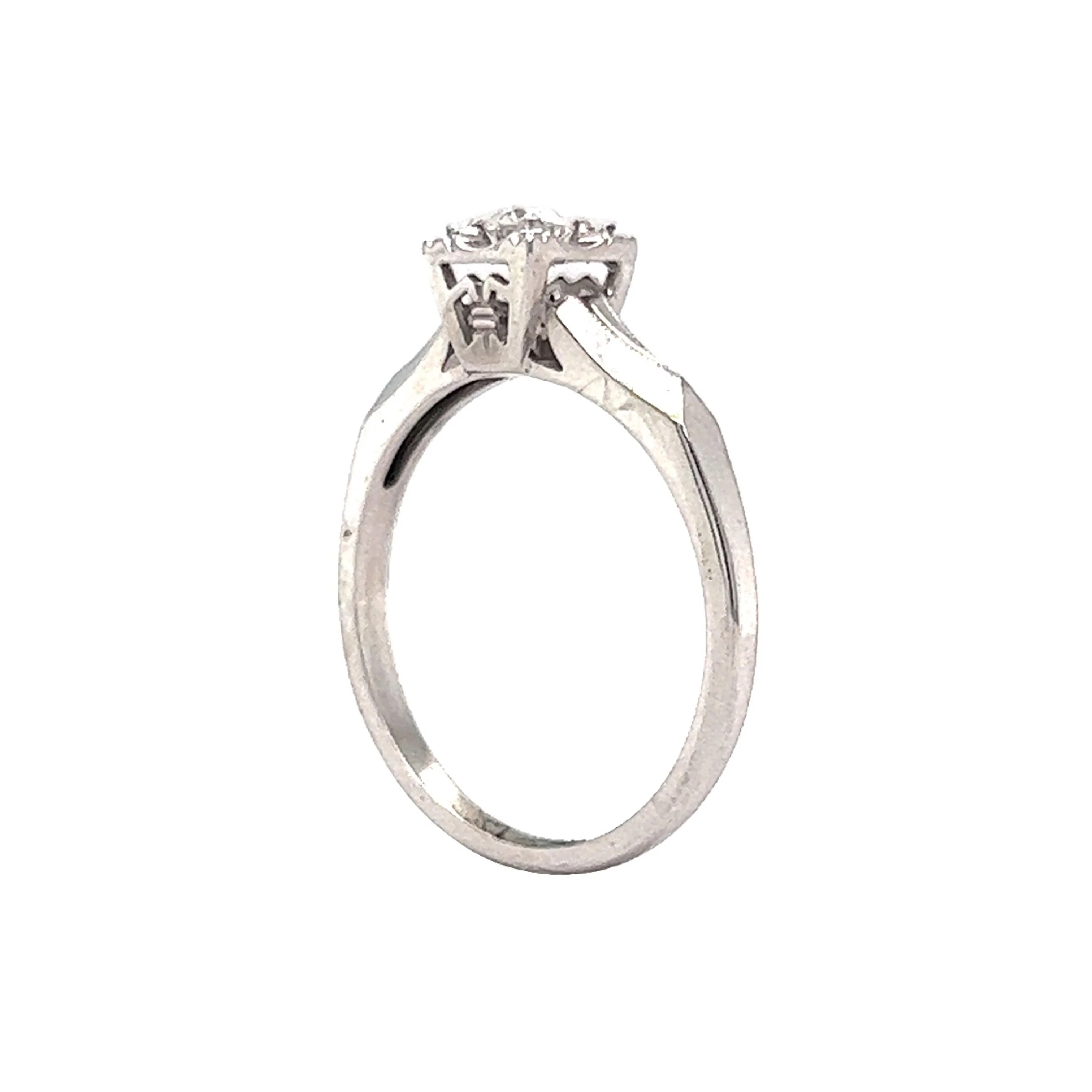 Vintage Split Shank Diamond Engagement Ring in 14k - Image 5