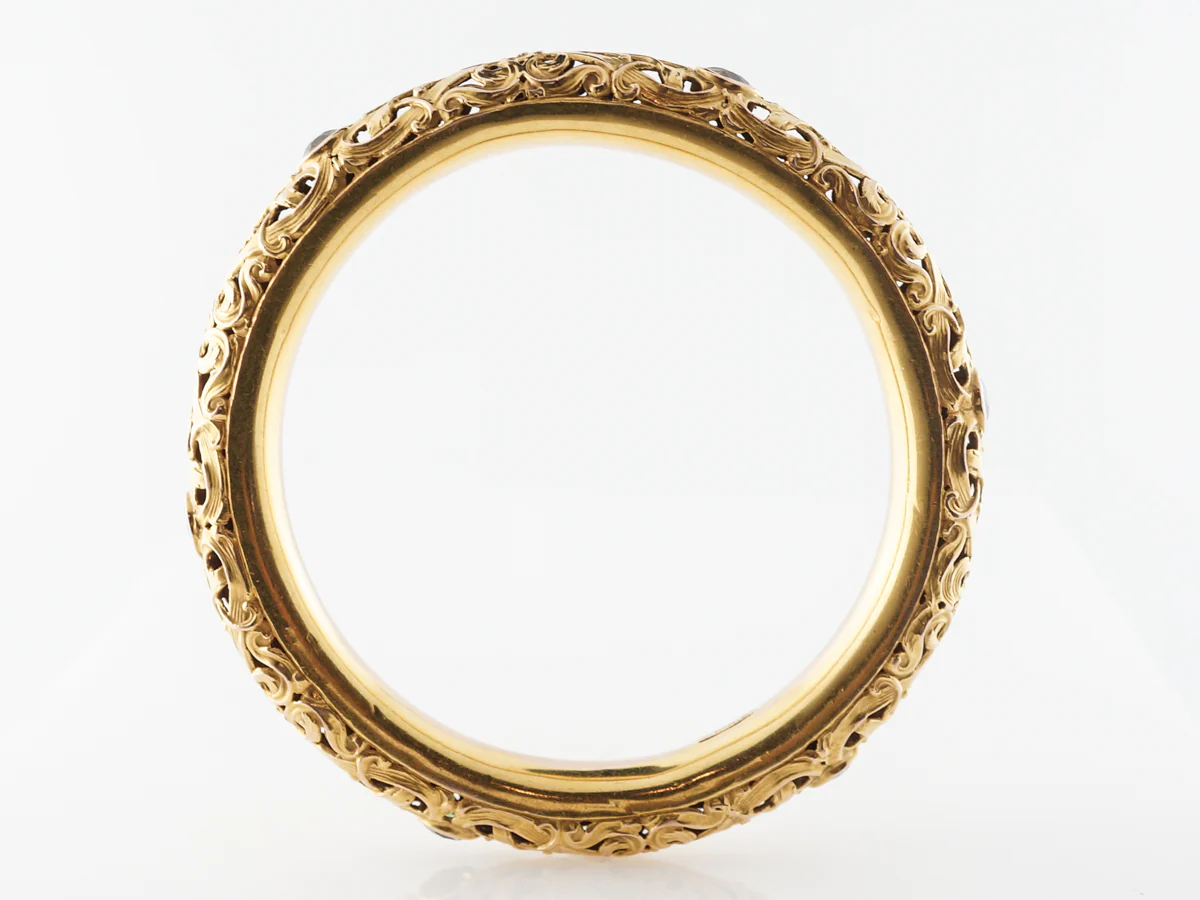 Vintage Victorian Bangle Bracelet Shreve & Co. in Yellow Gold - Image 3