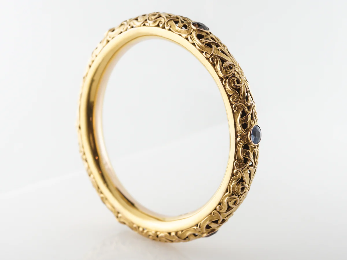Vintage Victorian Bangle Bracelet Shreve & Co. in Yellow Gold - Image 4