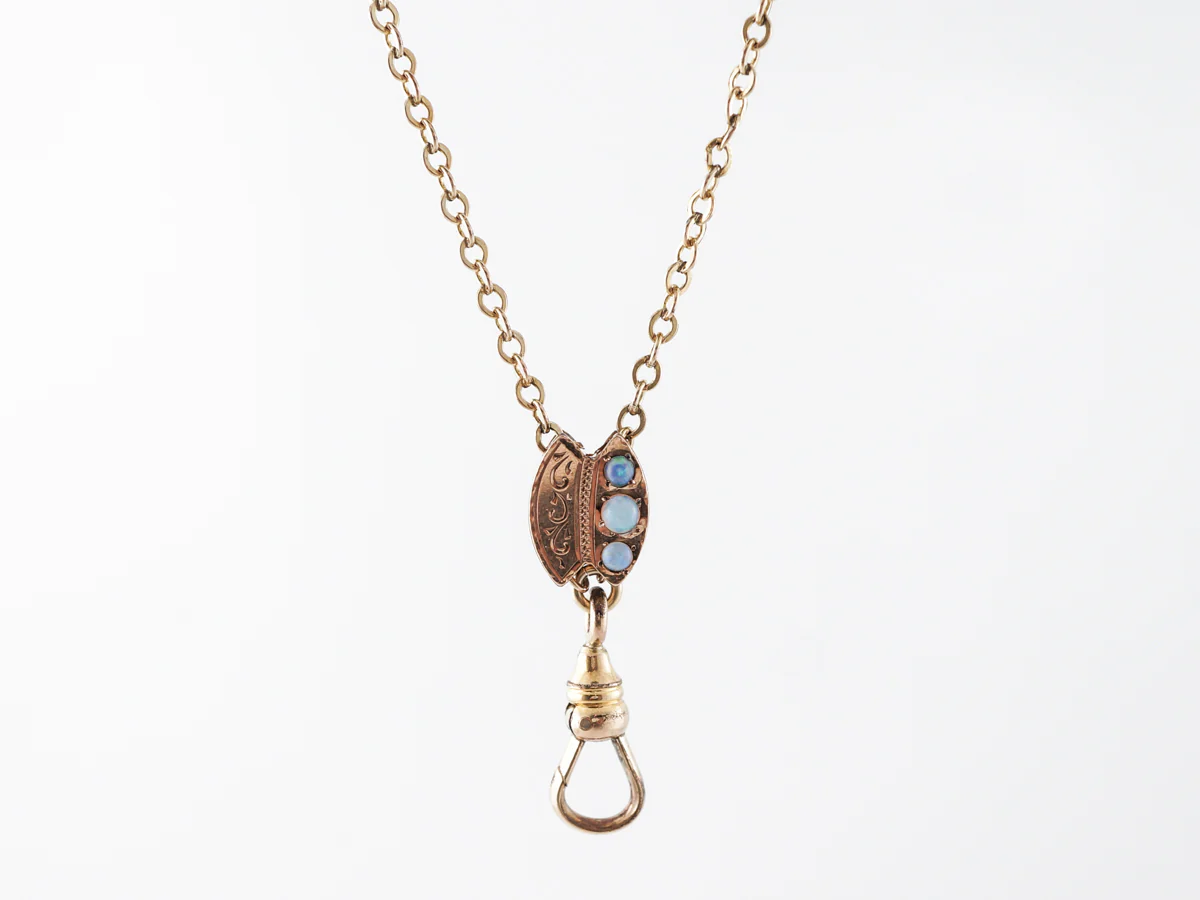 Vintage Victorian Cabochon Opal Pendant - Image 2