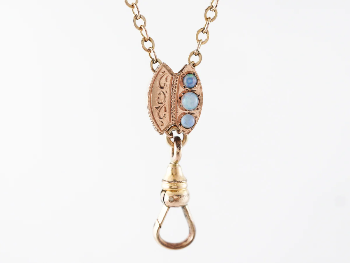 Vintage Victorian Cabochon Opal Pendant - Image 3