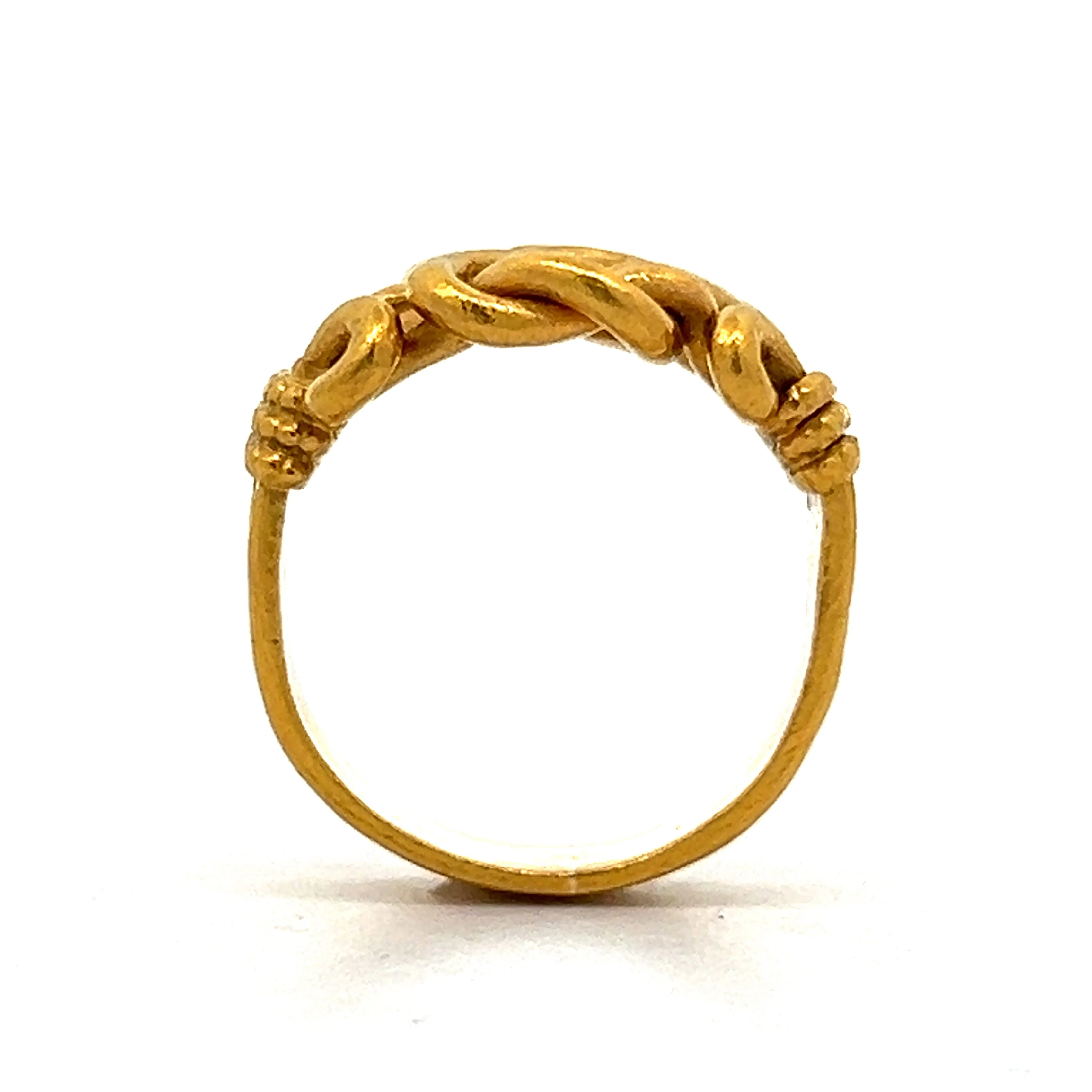 Vintage Victorian Knot Ring in 24k Yellow Gold - Image 4